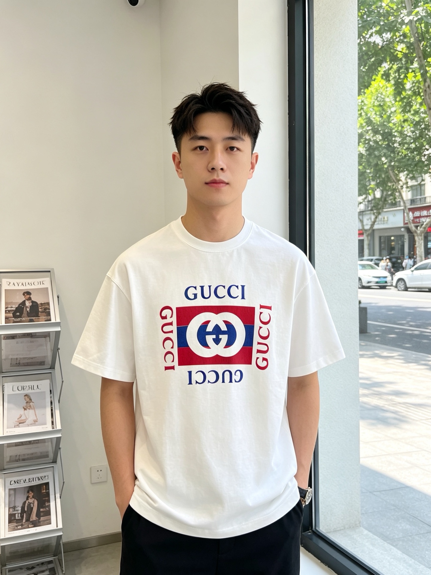 NO:836256,.Gucci Gucci's new and popular men's casual short-sleeve originals. High-end customization. High-end version. Fashionable and versatile imported fabrics. Super soft and delicate feel. Skin-friendly and comfortable to wear. High-end boutique. The upper body is finely made by the OEM. It is a must-have item for men. Complete three standards. Size M-3XL. New trend. Gucci, gucci, T-shirt,19860909.Gucci古驰砸锅卖铁都要上的新款新款原单男士休闲短袖 高端定制 高端版本 时尚百搭爆款进口面料 手感超柔软细腻 穿着亲肤舒适 高端精品 代工厂精细做上身非常赞 男士必备单品 三标齐全 码数M-3XL砸锅卖铁上新款,,gucci,gucci,T-shirt,,Men's clothing