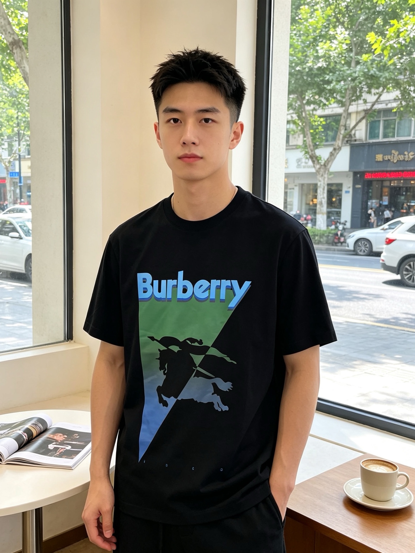 NO:836230,.Burberry's new and popular men's casual short-sleeve originals. High-end customization. High-end version. Fashionable and versatile imported fabrics. Super soft and delicate feel. Skin-friendly and comfortable to wear. High-end boutique. The upper body is finely made by the factory. It's a must-have item for men. Complete three standards. Size 46-54. New trend. Burberry, burberry, T-shirt,19860909.Burberry巴宝莉砸锅卖铁都要上的新款新款原单男士休闲短袖 高端定制 高端版本 时尚百搭爆款进口面料 手感超柔软细腻 穿着亲肤舒适 高端精品 代工厂精细做上身非常赞 男士必备单品 三标齐全 码数46-54砸锅卖铁上新款,,burberry,burberry,T-shirt,,Men's clothing