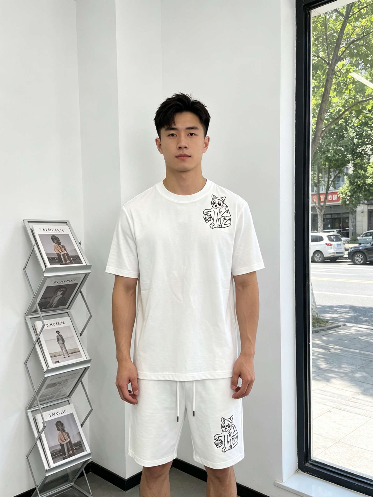 NO:833187,Short sleeves and shorts. LOEWE exclusively supplies the same style suits in new counters, breathable, comfortable and casual!  Full of high-end feel!  The details are exquisite and high-end, and the workmanship is impeccable!  The original high-end fabric is very high-end!  The fabric is soft, delicate and comfortable, moisture-absorbent, quick-drying and breathable, neat and stylish. Size M-3XL,,loewe,loewe,shorts,T-shirt,19860909短袖、短裤.LOEWE罗意威独家专供新款专柜同款套装,透气舒适休闲！高级感满满！细节精致高档,做工无可挑剔！原版高端面料很显高级！面料柔软细腻舒适 吸湿速干透气,利落有型.码数M-3XL,,loewe,loewe,shorts,T-shirt,,Men's clothing