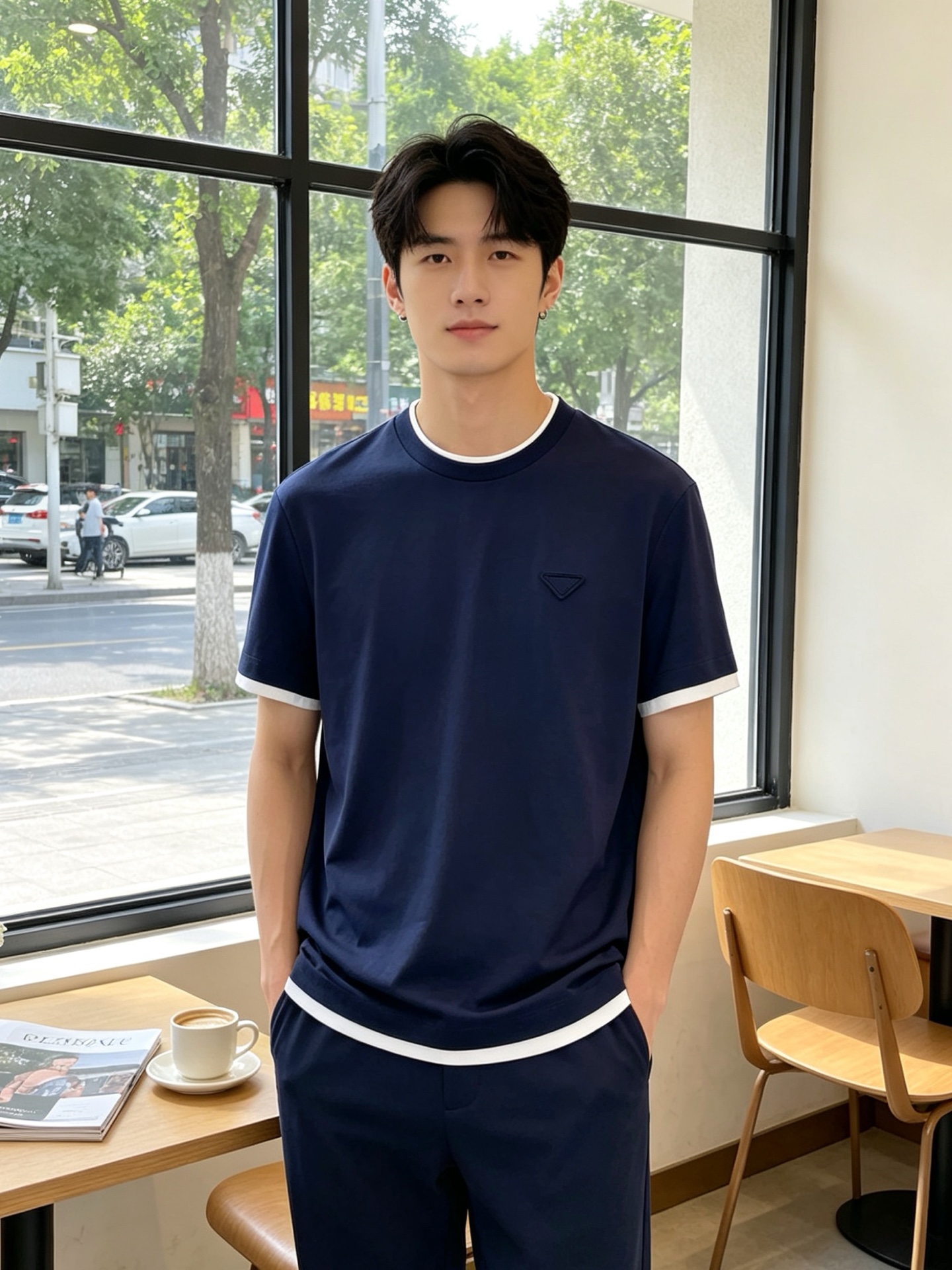NO:845337,.Prada Prada's new and popular men's casual short-sleeved original model. High-end customization. High-end version. Fashionable and versatile imported fabrics. Super soft and delicate feel. Skin-friendly and comfortable to wear. High-end boutique. The upper body is finely made by the foundry. It's a must-have item for men. Complete three standards. Size M-4XL. The latest model. Prada, prada, T-shirt,19860909.Prada普拉达砸锅卖铁都要上的新款新款原单男士休闲短袖 高端定制 高端版本 时尚百搭爆款进口面料 手感超柔软细腻 穿着亲肤舒适 高端精品 代工厂精细做上身非常赞 男士必备单品 三标齐全 码数M-4XL砸锅卖铁上新款,,prada,prada,T-shirt,,Men's clothing