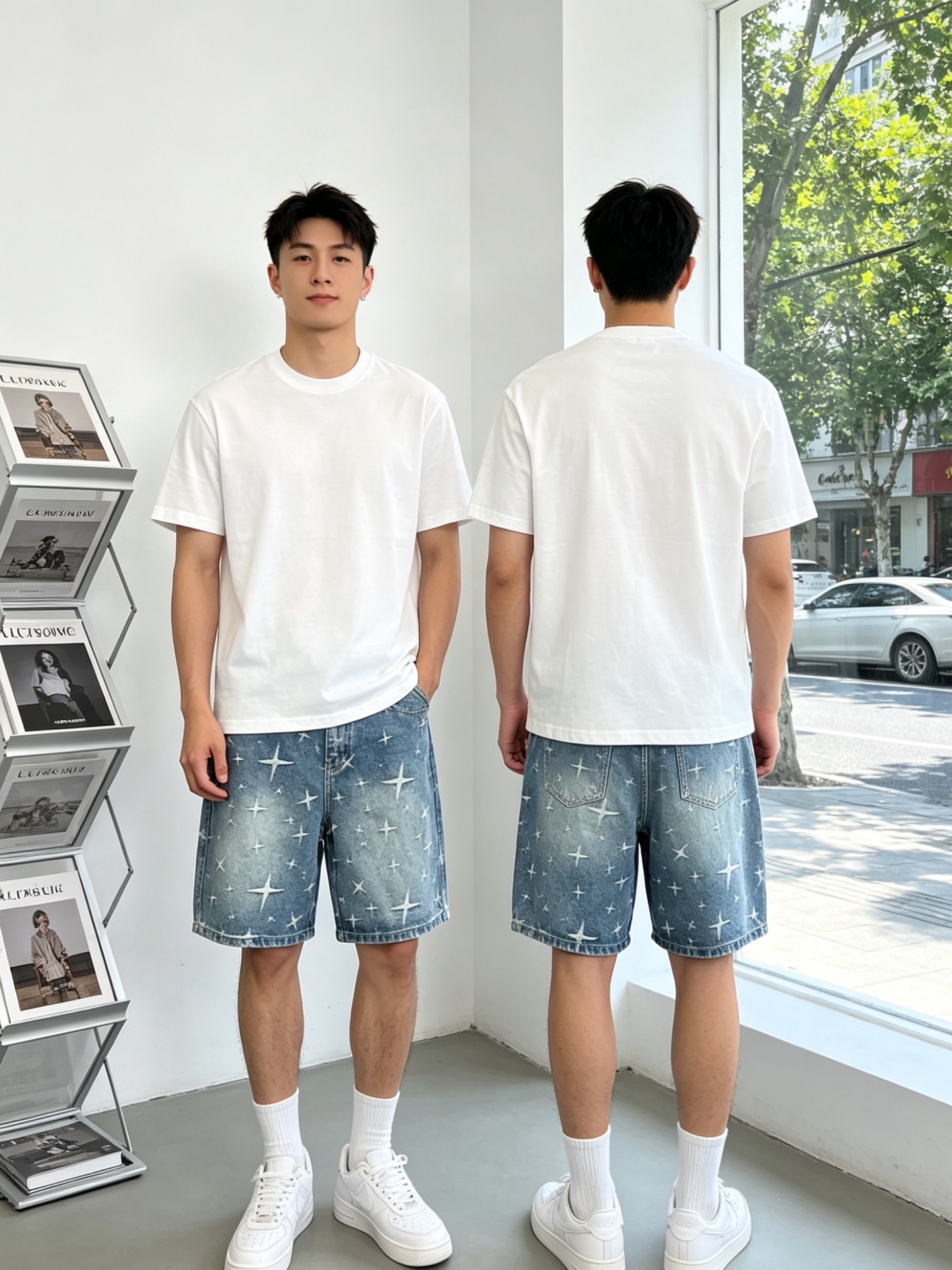 NO:840061,.Givenchy's new high-end version of casual denim shorts is a must-have. The fabric is customized at the counter. It has high breathability and comfort, impeccable details, brand element design concept, and reflects high quality. It feels delicate and soft!  It presents a casual cut and the upper body shape is awesome!  Size S-3XL,,givenchy,givenchy,shorts,19860909.Givenchy纪梵希砸锅卖铁都要上的新款新款休闲牛仔短裤高端版本 专柜定制面料 透气舒适度高,细节无可挑剔,品牌元素设计理念,体现高品质.手感细腻柔软！呈现休闲裁剪,上身版型超赞！码数S-3XL,,givenchy,givenchy,shorts,,Men's clothing