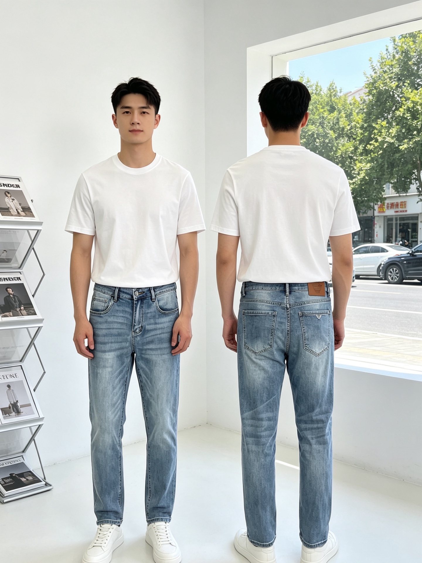 NO:835232,.ARMANI exclusively provides high-end versions of new casual jeans. Custom-made fabrics at the counter. Highly breathable and comfortable, with impeccable details. The brand element design concept embodies high quality. It feels delicate and soft!  It presents a casual cut and the upper body shape is awesome!  Code number 29-38 (no 37),,armani,armani,jeans,19860909.ARMANI阿玛尼独家专供新款休闲牛仔裤高端版本 专柜定制面料 透气舒适度高,细节无可挑剔,品牌元素设计理念,体现高品质.手感细腻柔软！呈现休闲裁剪,上身版型超赞！码数29-38（无37）,,armani,armani,jeans,,Men's clothing