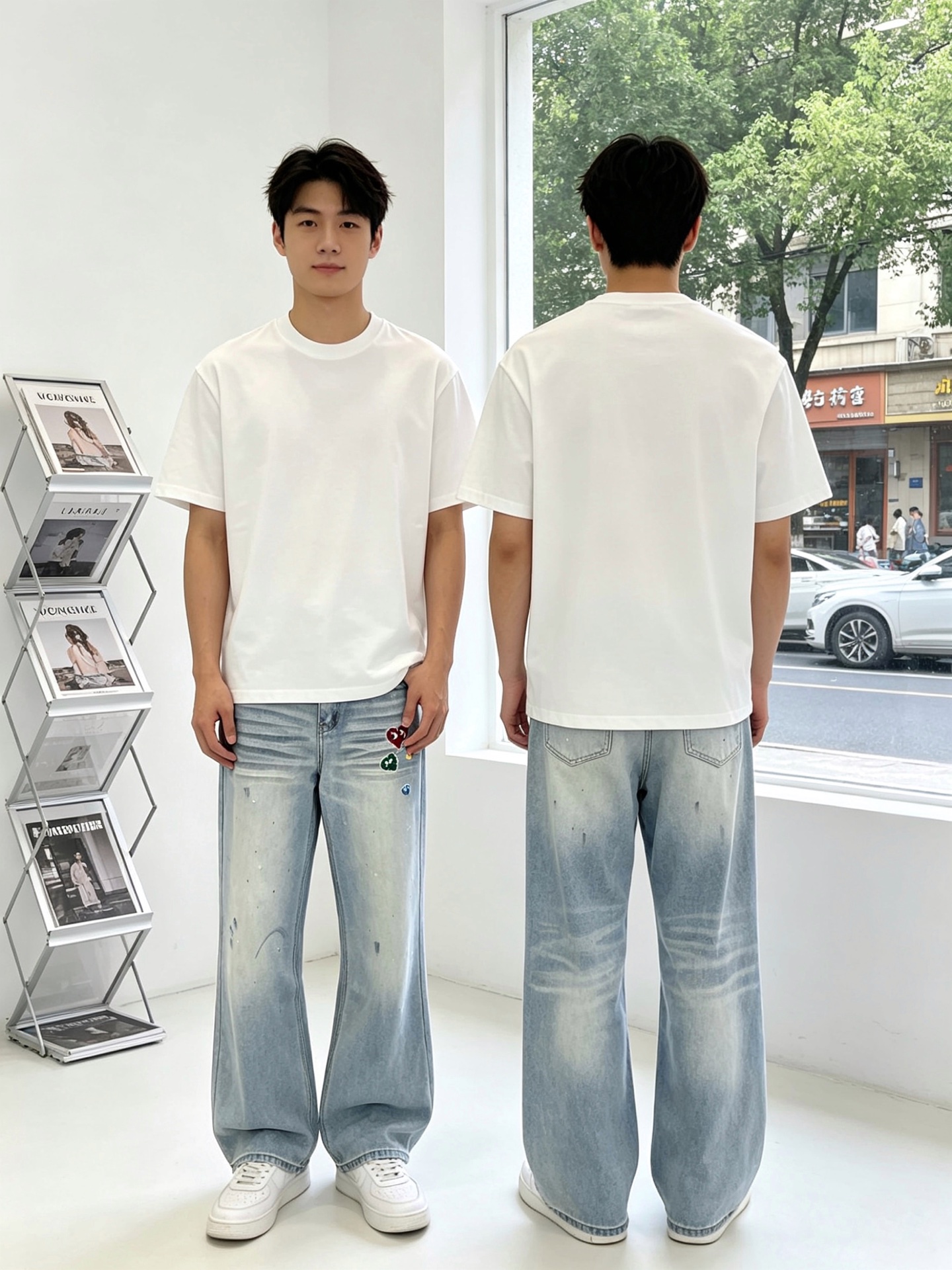 NO:836306,.Masion Margiela&PALY exclusively provides high-end versions of new casual denim wide-leg pants. Custom-made fabrics at the counter. Highly breathable and comfortable, with impeccable details. The brand element design concept embodies high quality. It feels delicate and soft!  It presents a casual cut and the upper body shape is awesome!  Size S-3XL,,19860909.Masion Margiela&PALY 独家专供新款休闲牛仔阔腿裤高端版本 专柜定制面料 透气舒适度高,细节无可挑剔,品牌元素设计理念,体现高品质.手感细腻柔软！呈现休闲裁剪,上身版型超赞！码数S-3XL,,,Men's clothing