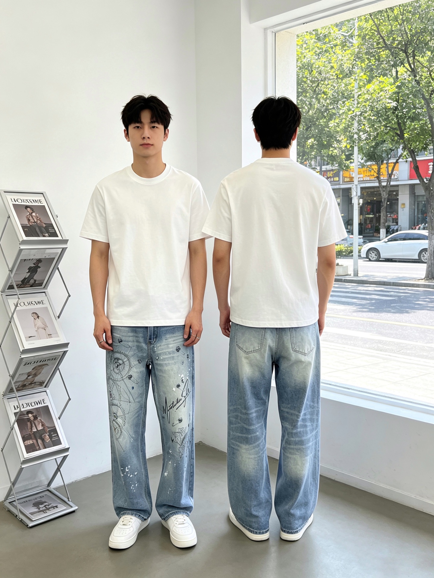 NO:835238,.Masion Margiela&Chrome heart exclusively provides high-end versions of new casual denim wide-leg pants. Custom-made fabrics at the counter. Highly breathable and comfortable, with impeccable details. The brand element design concept embodies high quality. It feels delicate and soft!  It presents a casual cut and the upper body shape is awesome!  Size S-3XL,,masion margiela,chrome hearts,chrome hearts,19860909.Masion Margiela梅森马吉拉&Chrome heart克罗心独家专供新款休闲牛仔阔腿裤高端版本 专柜定制面料 透气舒适度高,细节无可挑剔,品牌元素设计理念,体现高品质.手感细腻柔软！呈现休闲裁剪,上身版型超赞！码数S-3XL,,masion margiela,chrome hearts,chrome hearts,,Men's clothing