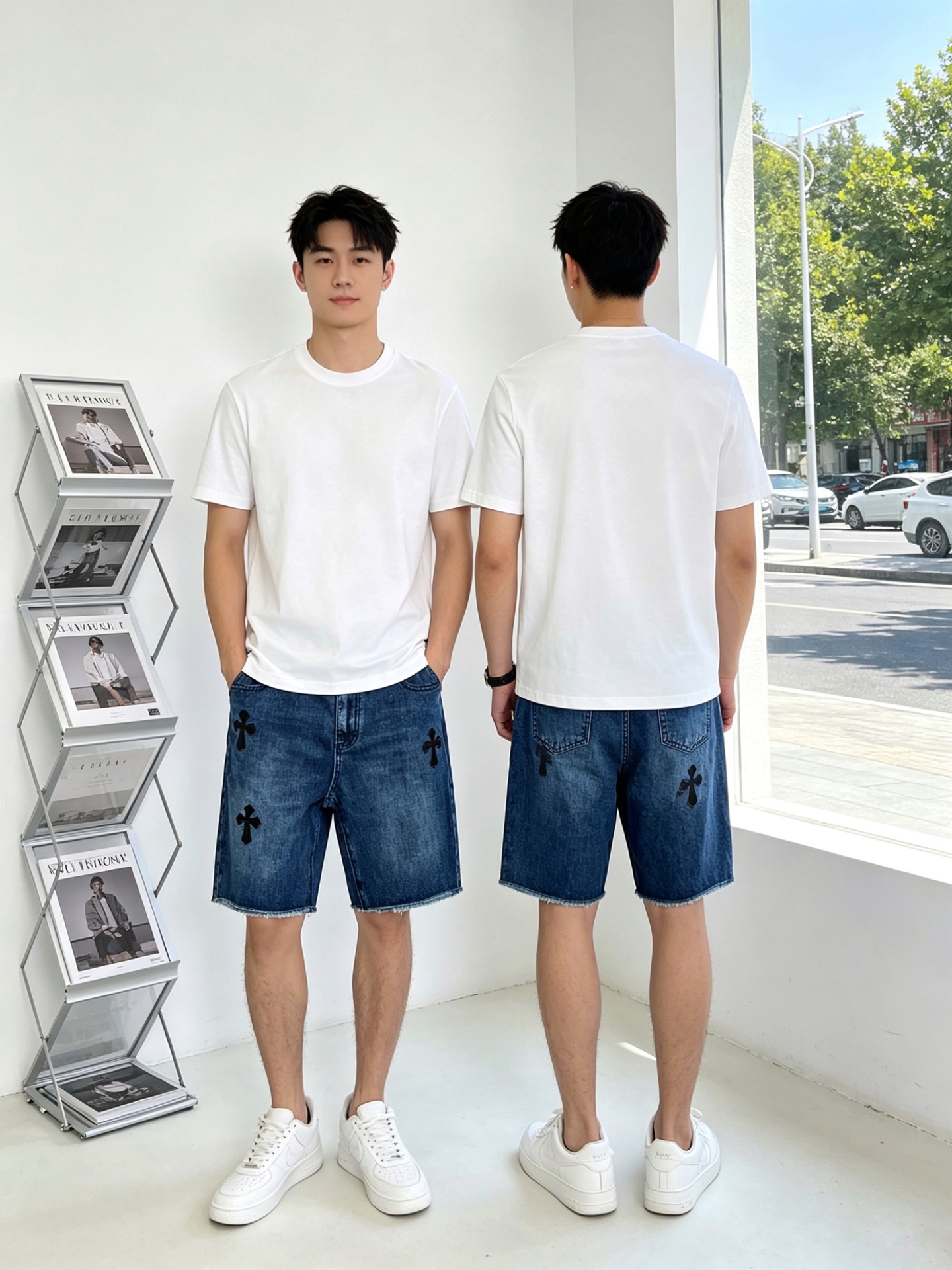 NO:840064,.Chrome hearts, the new casual denim shorts, the high-end version!  Uniquely designed counter-customized fabrics with high breathability and comfort, impeccable details, brand element design concept, reflecting high quality. It feels delicate and soft!  It presents a casual cut and the upper body shape is awesome!  Code number 27.28.29.30.31,,chrome hearts,chrome hearts,shorts,19860909.Chrome hearts克罗心砸锅卖铁都要上的新款新款休闲牛仔短裤 高端版本！独特设计 专柜定制面料 透气舒适度高,细节无可挑剔,品牌元素设计理念,体现高品质.手感细腻柔软！呈现休闲裁剪,上身版型超赞！码数27.28.29.30.31,,chrome hearts,chrome hearts,shorts,,Men's clothing