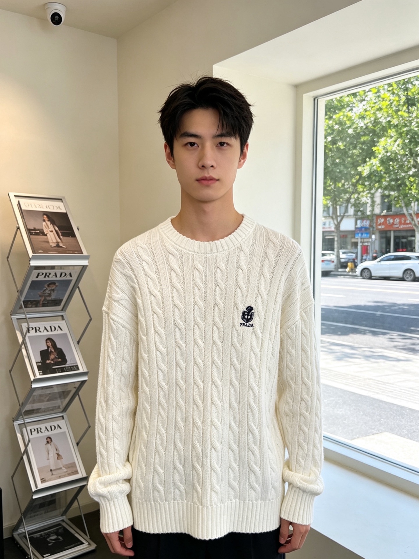 NO:840075,.Prada's new and popular men's casual knitted pullover sweater is a must-have. High-end customized high-end version. Fashionable and versatile imported fabrics. Super soft and delicate feel. Skin-friendly and comfortable to wear. High-end boutique. The upper body is exquisitely made by the factory. A must-have item for men. Three complete standards. Size S-XL, prada, prada, sweaters,19860909.Prada普拉达砸锅卖铁都要上的新款新款原单男士休闲针织套头毛衣 高端定制 高端版本 时尚百搭爆款进口面料 手感超柔软细腻 穿着亲肤舒适 高端精品 代工厂精细做上身非常赞 男士必备单品 三标齐全 码数S-XL,,prada,prada,sweaters,,Men's clothing
