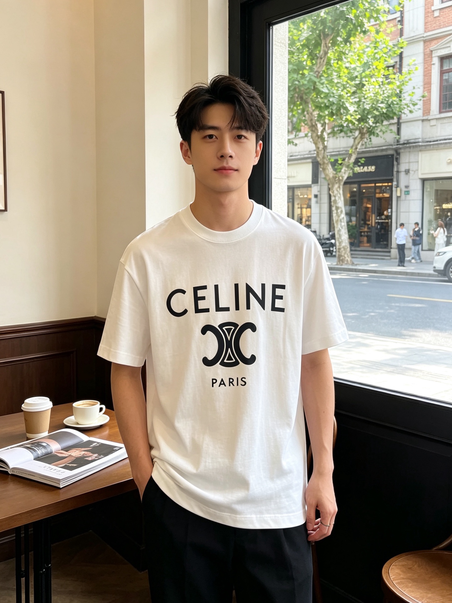 NO:842881,.CELINE Celine's new and popular new original men's casual short-sleeves. High-end customization. High-end version. Fashionable and versatile imported fabrics. Super soft and delicate feel. Skin-friendly and comfortable to wear. High-end boutique. The upper body is finely made by the OEM. It is a must-have item for men. Complete three standards. Size S-2XL. New trend. Celine, celine, T-shirt,19860909.CELINE赛琳砸锅卖铁都要上的新款新款原单男士休闲短袖 高端定制 高端版本 时尚百搭爆款进口面料 手感超柔软细腻 穿着亲肤舒适 高端精品 代工厂精细做上身非常赞 男士必备单品 三标齐全 码数S-2XL砸锅卖铁上新款,,celine,celine,T-shirt,,Men's clothing