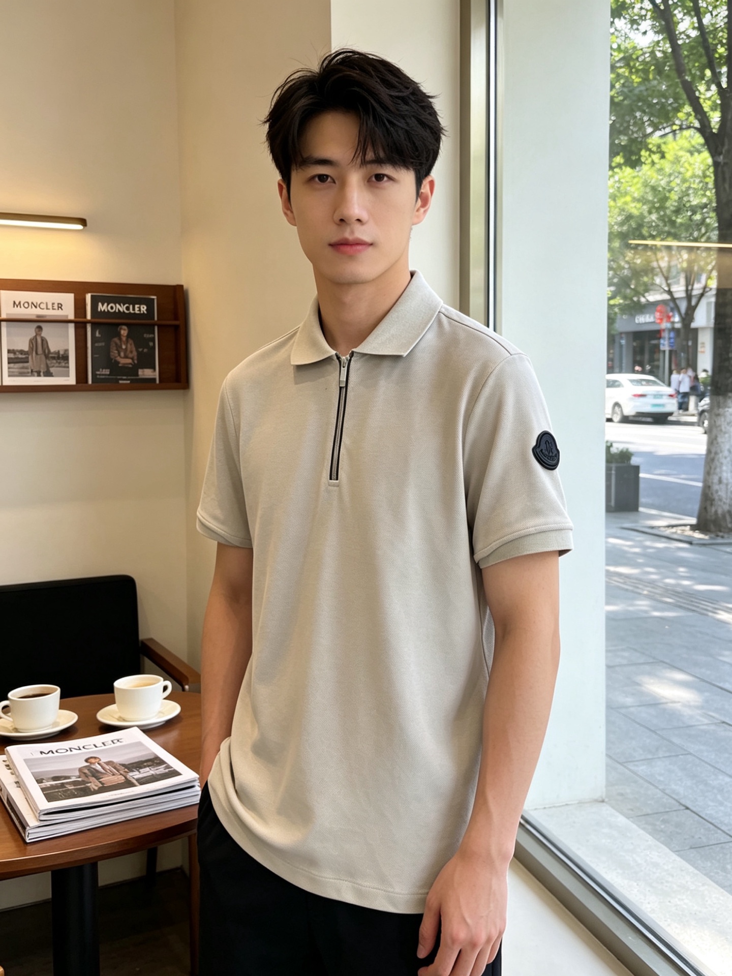 NO:842863,.Moncler’s new short-sleeved cotton pique Polo shirt with logo patch, high-end customization!  Custom-made fabrics at the counter are highly breathable and comfortable, with impeccable details and brand element design concepts, reflecting high quality. It feels delicate and soft!  It presents a casual cut and the upper body shape is awesome!  Size S-XL, new models, Moncler, T-shirt,19860909.Moncler蒙口砸锅卖铁都要上的新款新款短袖 标识贴片棉质珠地Polo衫 高端定制！专柜定制面料 透气舒适度高,细节无可挑剔,品牌元素设计理念,体现高品质.手感细腻柔软！呈现休闲裁剪,上身版型超赞！码数S-XL砸锅卖铁上新款,,Moncler,T-shirt,,Men's clothing