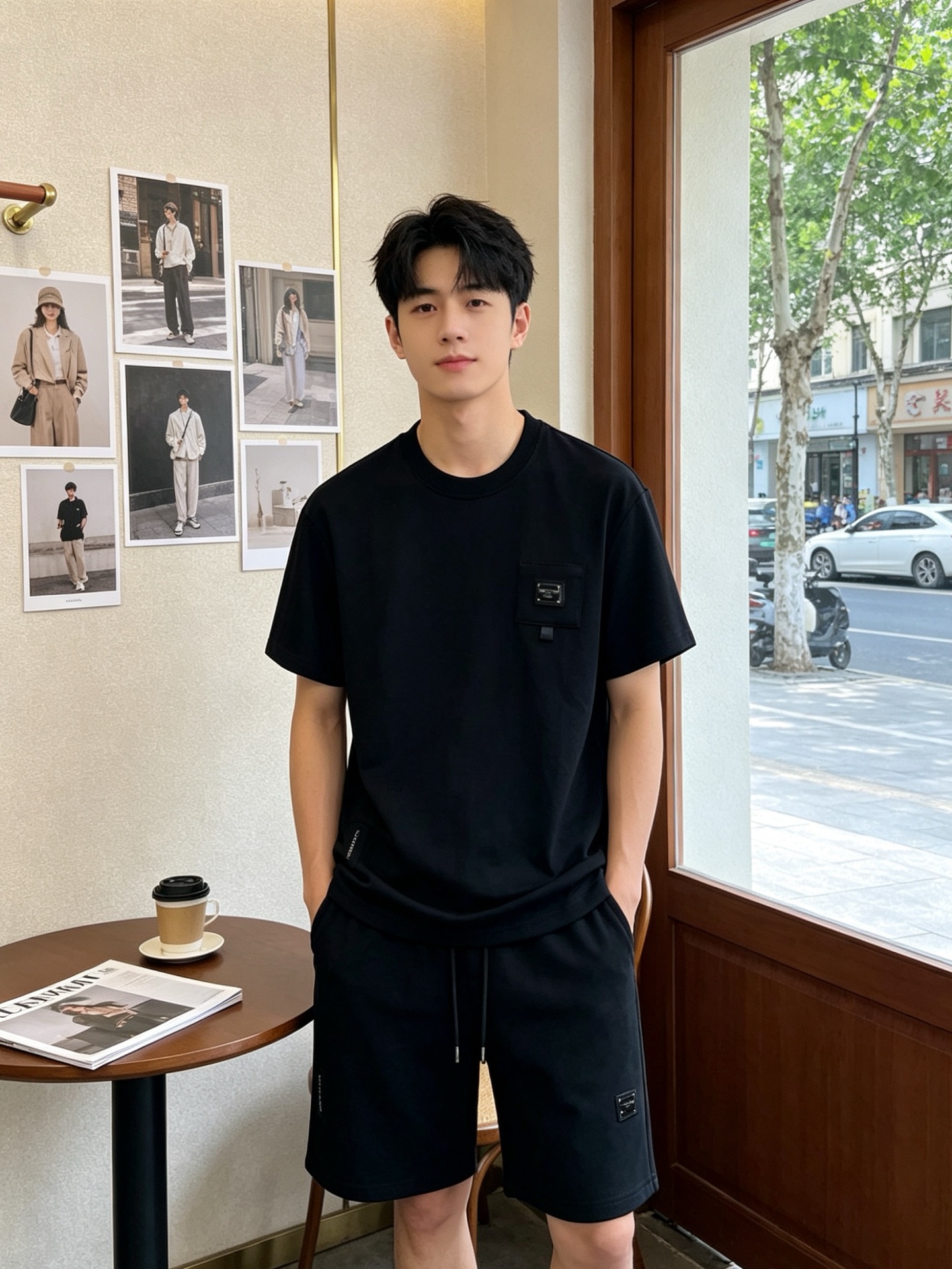 NO:842843,/Set. Dolce&Gabbana's new short-sleeved suit is the same style at the counter. It is breathable, comfortable and casual!  Full of high-end feel!  The details are exquisite and high-end, and the workmanship is impeccable!  The original high-end fabric is very high-end!  The fabric is soft, delicate and comfortable, moisture-absorbent, quick-drying and breathable, neat and stylish. Size M-3XL (wide version), the hottest new model, Dolce&Gabbana, Dolce&Gabbana, T-shirt,19860909/套.Dolce&Gabbana杜嘉班纳砸锅卖铁都要上的新款新款专柜同款短袖套装 透气舒适休闲！高级感满满！细节精致高档,做工无可挑剔！原版高端面料很显高级！面料柔软细腻舒适 吸湿速干透气,利落有型.码数M-3XL（阔版）砸锅卖铁上新款,,Dolce&Gabbana,Dolce&Gabbana,T-shirt,,Men's clothing
