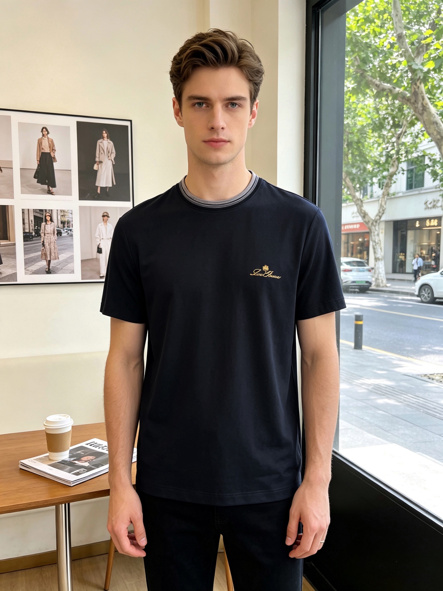 NO:916607,.LP-Loro Piana is a must-have new style original men's casual short sleeves. High-end customization. High-end version. Fashionable and versatile imported fabrics. Super soft and delicate feel. Skin-friendly and comfortable to wear. High-end boutique. The upper body is finely made by the factory. It is a must-have item for men. Three complete standards. Size M-3XL,, loro piana, loro piana, T-shirt,19860909.LP-Loro Piana诺悠翩雅砸锅卖铁都要上的新款新款原单男士休闲短袖 高端定制 高端版本 时尚百搭爆款进口面料 手感超柔软细腻 穿着亲肤舒适 高端精品 代工厂精细做上身非常赞 男士必备单品 三标齐全 码数M-3XL,,loro piana,loro piana,T-shirt,,Men's clothing