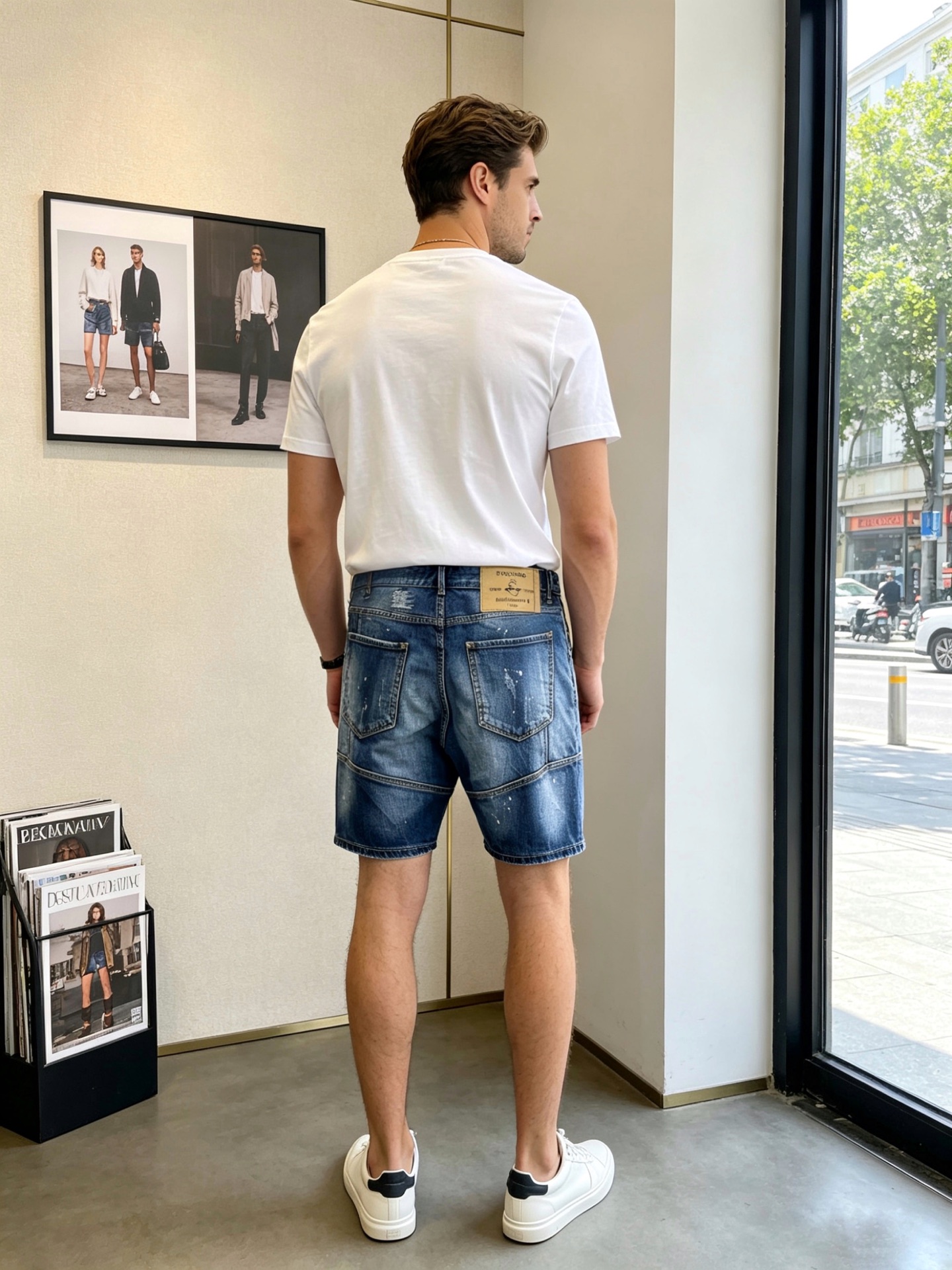 。DSQUARED2第二次方💥独家专供新款休闲牛仔短裤🩳 高端版本！专柜定制面料 透气舒适度高，细节无可