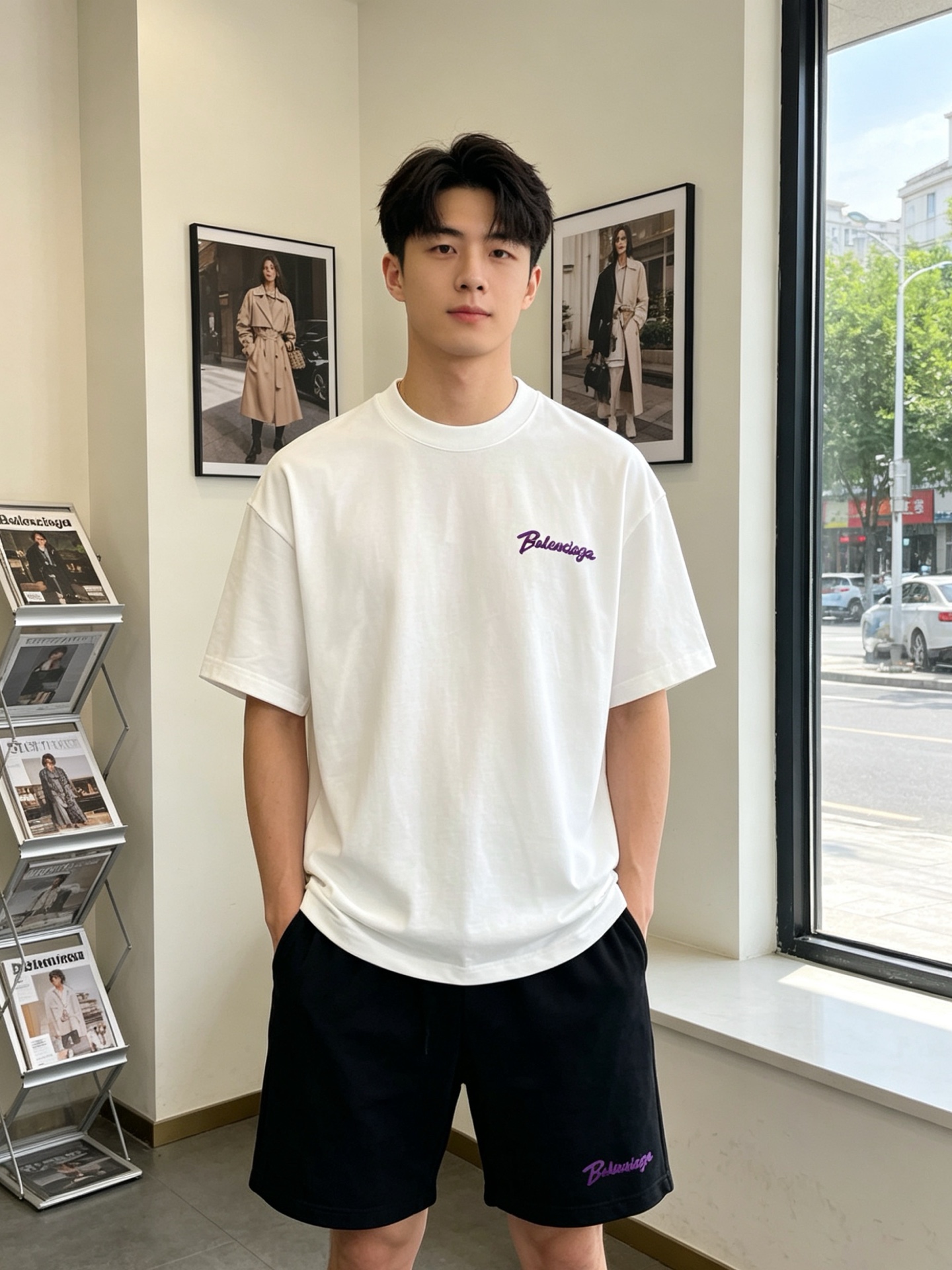 NO:916622,Short-sleeved, shorts P. Balenciaga's new and popular counters are the same style of clothes, breathable, comfortable and casual!  Full of high-end feel!  The details are exquisite and high-end, and the workmanship is impeccable!  The original high-end fabric is very high-end!  The fabric is soft, delicate and comfortable, moisture-absorbent, quick-drying and breathable, neat and stylish. Short sleeves M-3XL, shorts M-4XL,,balenciaga,balenciaga,shorts,T-shirt,19860909短袖、短裤P.Balenciaga巴黎世家砸锅卖铁都要上的新款新款专柜同款衣服,透气舒适休闲！高级感满满！细节精致高档,做工无可挑剔！原版高端面料很显高级！面料柔软细腻舒适 吸湿速干透气,利落有型. 短袖M-3XL 短裤M-4XL,,balenciaga,balenciaga,shorts,T-shirt,,Men's clothing