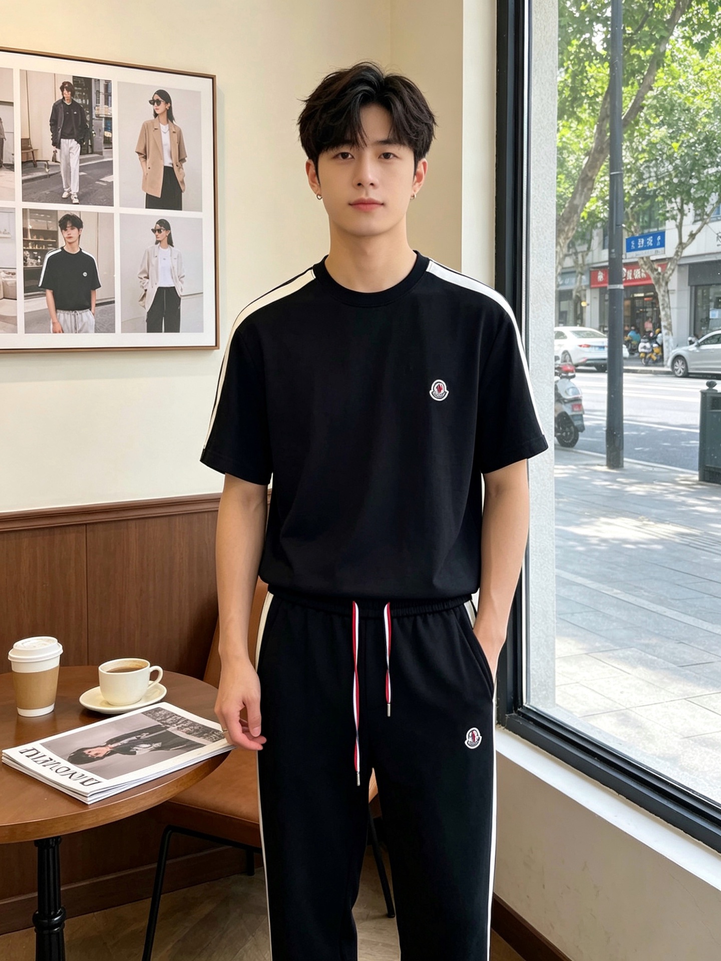 NO:916628,/Set. Moncler’s new and same-style set at the counter that everyone must buy, breathable, comfortable and casual!  Full of high-end feel!  The details are exquisite and high-end, and the workmanship is impeccable!  The original high-end fabric is very high-end!  The fabric is stiff, wrinkle-resistant and wear-resistant, warm and stylish. Size M-3XL, Moncler,19860909/套.Moncler蒙口砸锅卖铁都要上的新款新款专柜同款套装,透气舒适休闲！高级感满满！细节精致高档,做工无可挑剔！原版高端面料很显高级！面料挺括抗皱耐磨,保暖利落有型.码数M-3XL,,Moncler,,Men's clothing