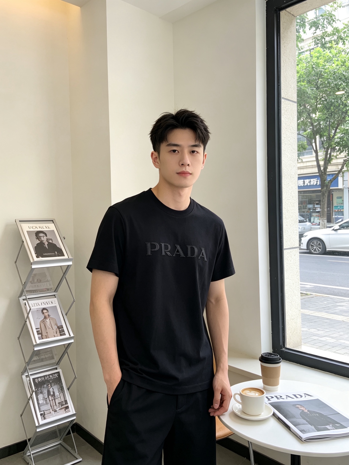 NO:837986,.Prada exclusively supplies new original men's casual short sleeves. High-end customization. High-end version. Fashionable and versatile imported fabrics. Super soft and delicate feel. Skin-friendly and comfortable to wear. High-end boutique. The upper body is exquisitely made by the factory. A must-have item for men. Complete with three standards. Size 48-56, prada, prada, T-shirt,19860909.Prada普拉达独家专供新款原单男士休闲短袖 高端定制 高端版本 时尚百搭爆款进口面料 手感超柔软细腻 穿着亲肤舒适 高端精品 代工厂精细做上身非常赞 男士必备单品 三标齐全 码数48-56,,prada,prada,T-shirt,,Men's clothing