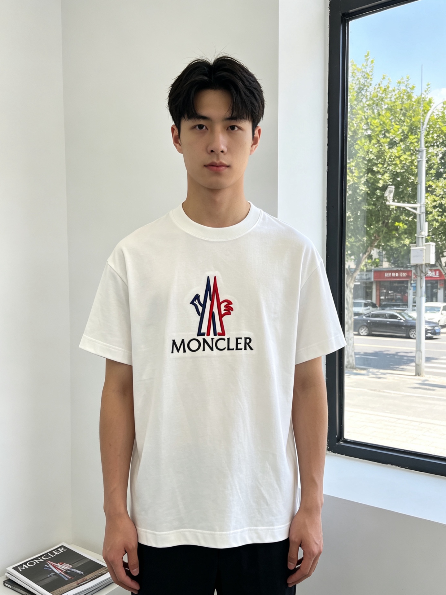 NO:840203,.Moncler Moncler Men's Men's Casual Short Sleeves are exclusively available for new models. High-end customization. High-end versions. Fashionable and versatile imported fabrics. Super soft and delicate to the touch. Skin-friendly and comfortable to wear. High-end boutique. The upper body is exquisitely made by the factory. A must-have item for men. Complete with three labels. Size S-2XL, Moncler, T-shirt,19860909.Moncler蒙口独家专供新款原单男士休闲短袖 高端定制 高端版本 时尚百搭爆款进口面料 手感超柔软细腻 穿着亲肤舒适 高端精品 代工厂精细做上身非常赞 男士必备单品 三标齐全 码数S-2XL,,Moncler,T-shirt,,Men's clothing