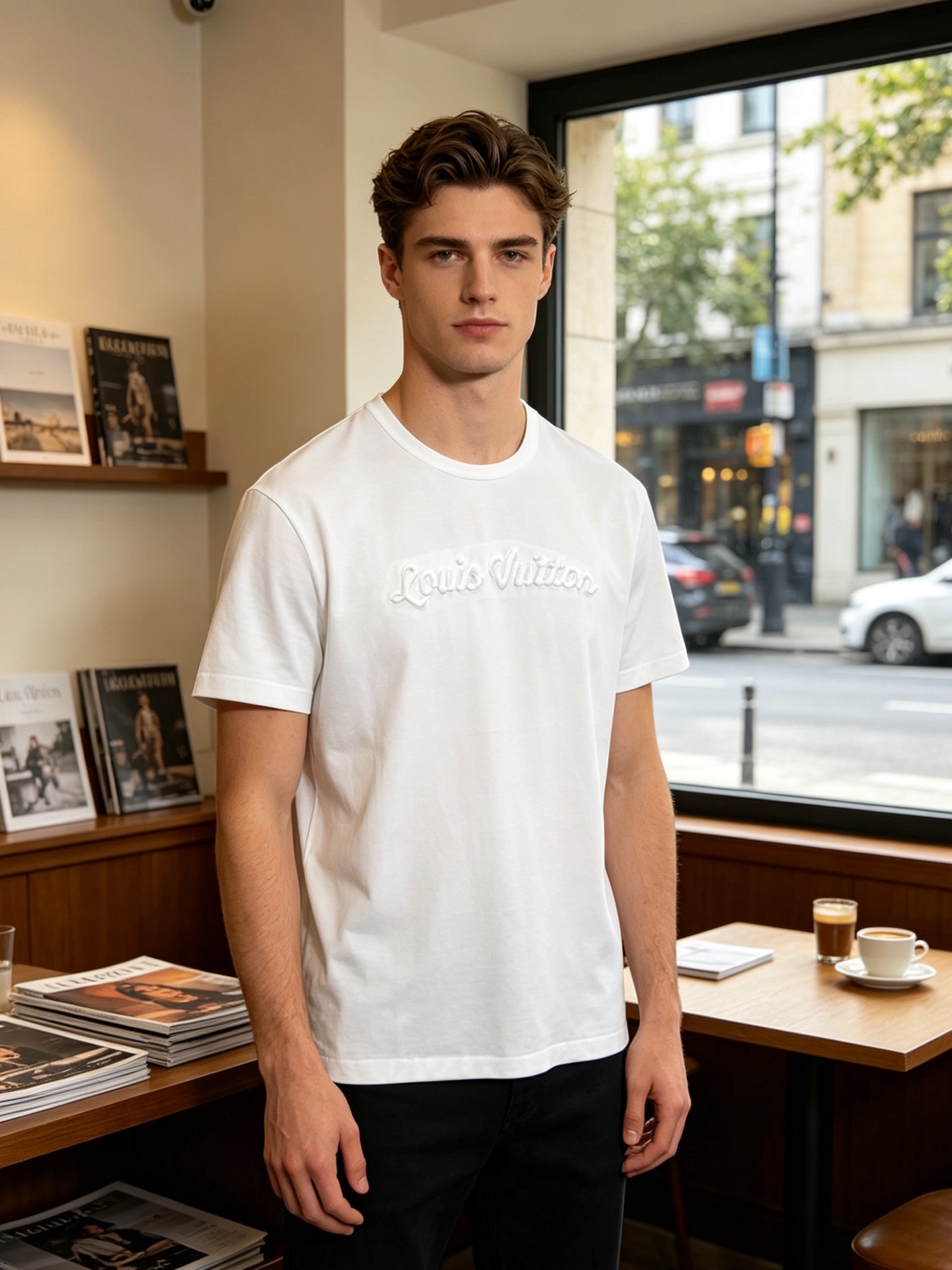 NO:845493,.Louis Vuitton Louis Vuitton's new and popular new original men's casual short-sleeved high-end customized high-end version fashionable and versatile imported fabrics feel super soft and delicate, skin-friendly and comfortable to wear, high-end boutique, the OEM's fine upper body is very good, men's must-have items, complete three standards, size S-XL, the latest new style, louis vuitton, louis vuitton, T-shirt,19860909.Louis Vuitton路易威登砸锅卖铁都要上的新款新款原单男士休闲短袖 高端定制 高端版本 时尚百搭爆款进口面料 手感超柔软细腻 穿着亲肤舒适 高端精品 代工厂精细做上身非常赞 男士必备单品 三标齐全 码数S-XL砸锅卖铁上新款,,louis vuitton,louis vuitton,T-shirt,,Men's clothing