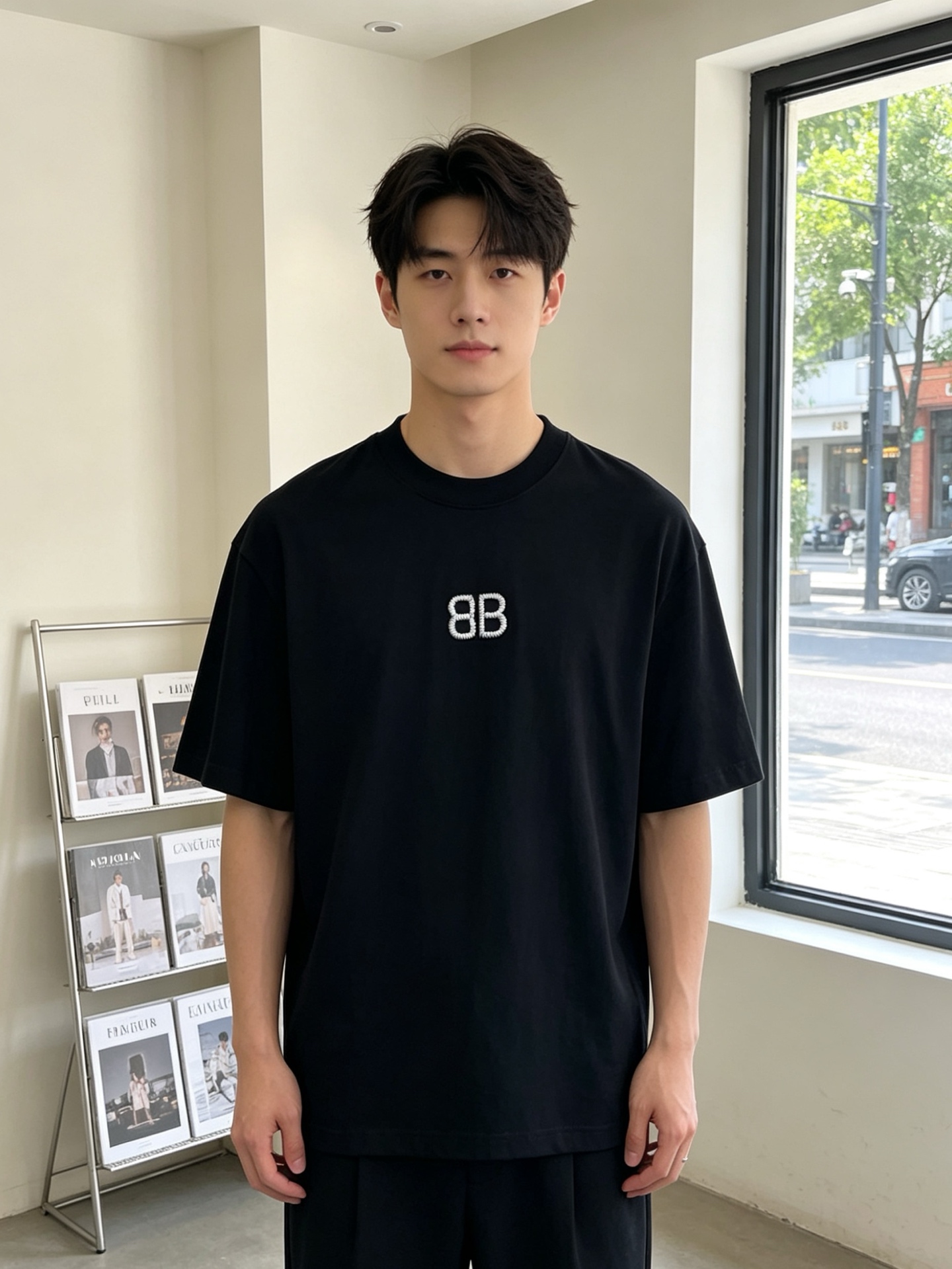 NO:840159,.Balenciaga exclusively supplies new original men's casual short sleeves. High-end customization. High-end version. Fashionable and versatile imported fabrics. Super soft and delicate feel. Skin-friendly and comfortable to wear. High-end boutique. The upper body is exquisitely made by the factory. A must-have item for men. Complete with three labels. Size 48-54,,balenciaga,balenciaga,T-shirt,19860909.Balenciaga巴黎世家独家专供新款原单男士休闲短袖 高端定制 高端版本 时尚百搭爆款进口面料 手感超柔软细腻 穿着亲肤舒适 高端精品 代工厂精细做上身非常赞 男士必备单品 三标齐全 码数48-54,,balenciaga,balenciaga,T-shirt,,Men's clothing