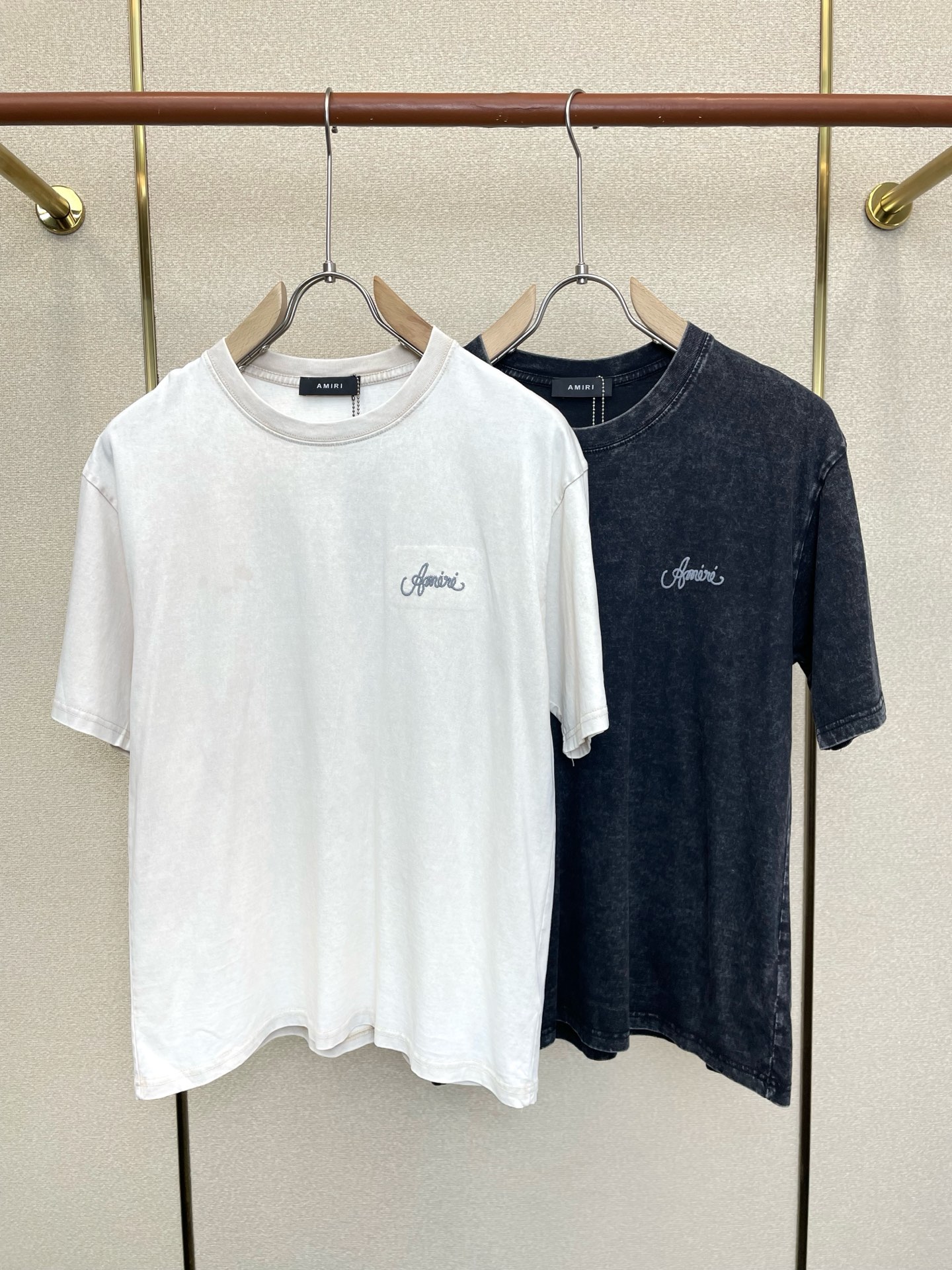 。AMIRI💥砸锅卖铁都要上的新款新款原单男士休闲短袖 高端定制 高版本 时尚百搭爆款⚠️⚠️✨✨进口面