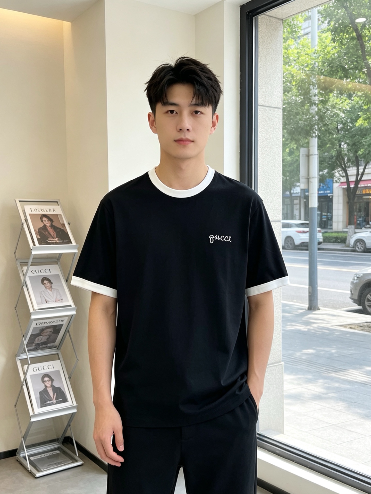 NO:842973,.Gucci Gucci exclusively provides new original men's casual short sleeves. High-end customization. High version. Fashionable and versatile imported fabrics. Super soft and delicate feel. Skin-friendly and comfortable to wear. High-end boutique. The upper body is finely made by the factory. It is a must-have item for men. Three standards are complete. Size M-2XL,,gucci,gucci,T-shirt,19860909.Gucci古驰独家专供新款原单男士休闲短袖 高端定制 高版本 时尚百搭爆款进口面料 手感超柔软细腻 穿着亲肤舒适 高端精品 代工厂精细做上身非常赞 男士必备单品 三标齐全 码数M-2XL,,gucci,gucci,T-shirt,,Men's clothing