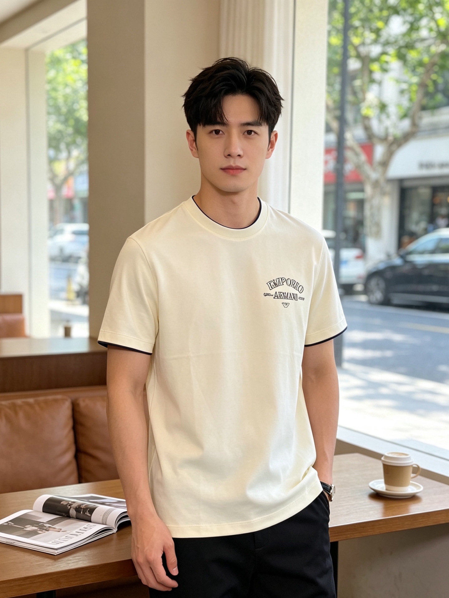 NO:840190,.ARMANI exclusively supplies new original men's casual short-sleeves, high-end customization, high-end versions, fashionable and versatile imported fabrics, super soft and delicate to the touch, skin-friendly and comfortable to wear, high-end boutique, the upper body is exquisitely made by the OEM, a must-have item for men, complete with three standards, size M-3XL,,armani,armani,T-shirt,19860909.ARMANI阿玛尼独家专供新款原单男士休闲短袖 高端定制 高端版本 时尚百搭爆款进口面料 手感超柔软细腻 穿着亲肤舒适 高端精品 代工厂精细做上身非常赞 男士必备单品 三标齐全 码数M-3XL,,armani,armani,T-shirt,,Men's clothing