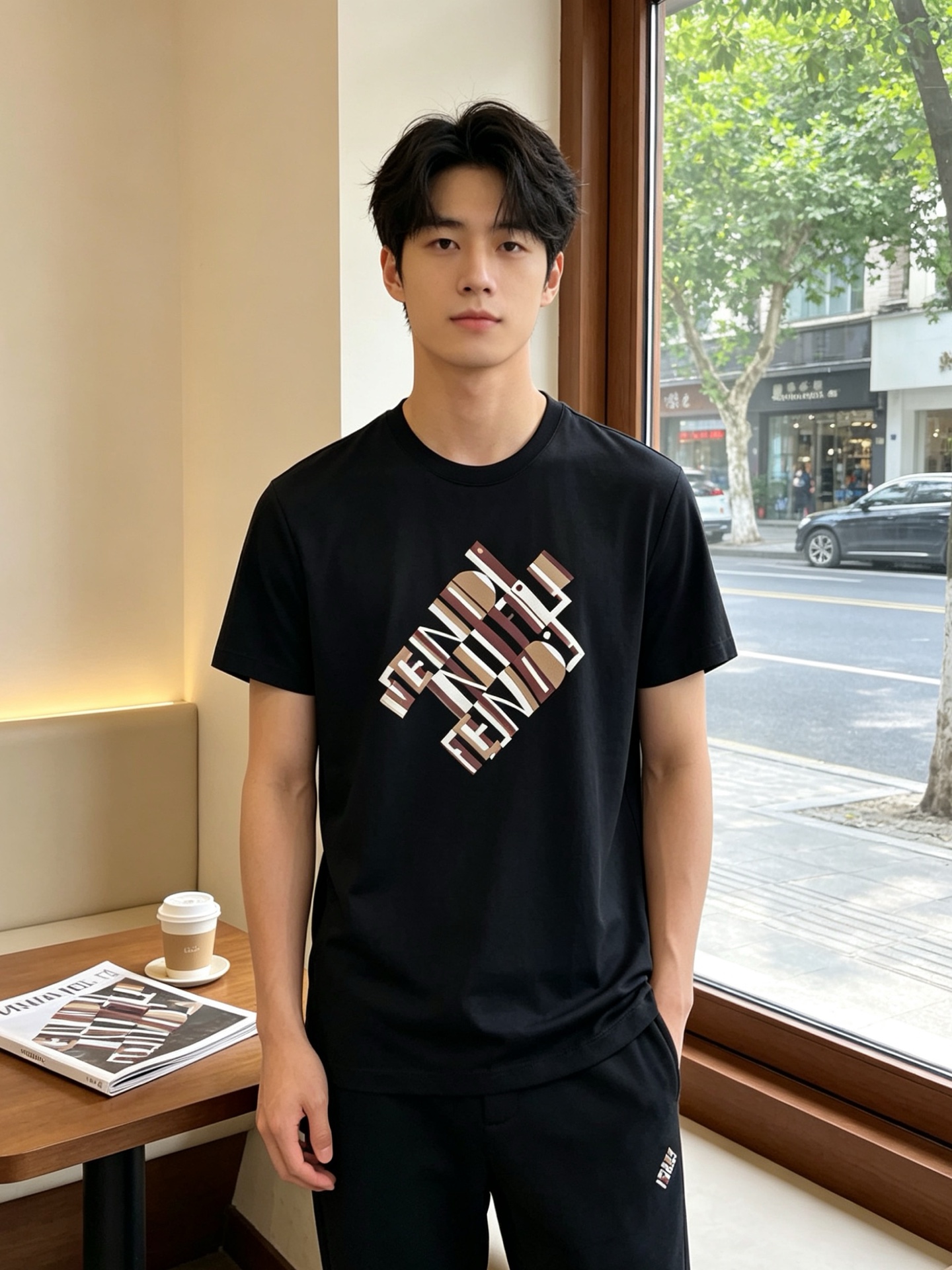 NO:847563,.FENDI Fendi's new and popular men's casual short-sleeved original items. High-end customization. High-end versions. Fashionable and versatile imported fabrics. Super soft and delicate feel. Skin-friendly and comfortable to wear. High-end boutique. The upper body made by the factory is very good. Men's must-have items. Complete three standards. Size M-3XL. New trend. Fendi, fendi, T-shirt,19860909.FENDI芬迪砸锅卖铁都要上的新款新款原单男士休闲短袖 高端定制 高端版本 时尚百搭爆款进口面料 手感超柔软细腻 穿着亲肤舒适 高端精品 代工厂精细做上身非常赞 男士必备单品 三标齐全 码数M-3XL砸锅卖铁上新款,,fendi,fendi,T-shirt,,Men's clothing