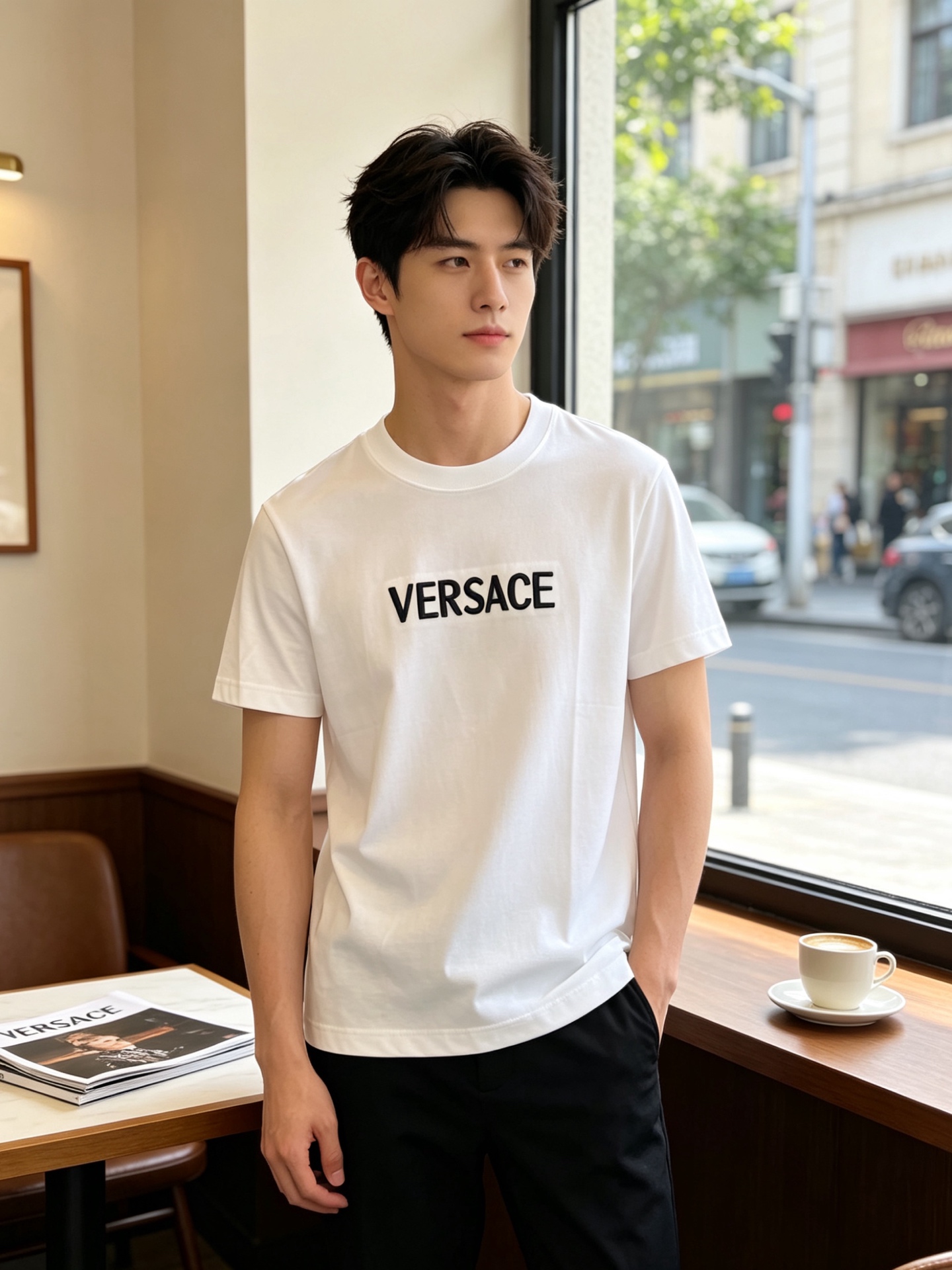 NO:840238,.VERSACE Versace exclusively supplies new original men's casual short-sleeves, high-end customization, high-end version, fashionable and versatile imported fabrics, super soft and delicate to the touch, skin-friendly and comfortable to wear, high-end boutique, the upper body is exquisitely made by the OEM, a must-have item for men, complete with three standards, code number 48-56,,versace,versace,T-shirt,19860909.VERSACE范思哲独家专供新款原单男士休闲短袖 高端定制 高端版本 时尚百搭爆款进口面料 手感超柔软细腻 穿着亲肤舒适 高端精品 代工厂精细做上身非常赞 男士必备单品 三标齐全 码数48-56,,versace,versace,T-shirt,,Men's clothing