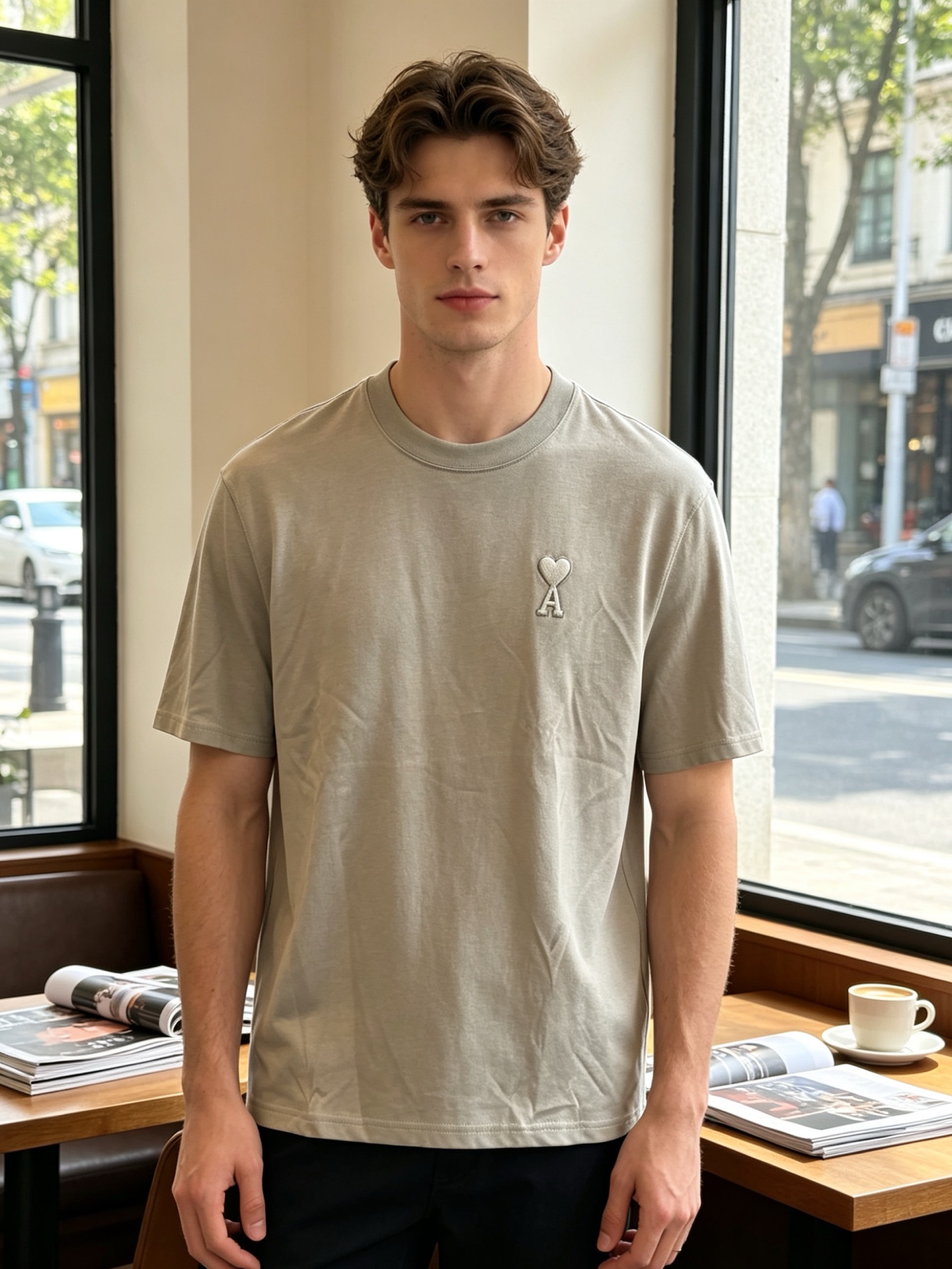 NO:842997,.AMI Amy exclusively provides new original men's casual short-sleeves, high-end customization, high-end version, fashionable and versatile imported fabrics, super soft and delicate to the touch, skin-friendly and comfortable to wear, high-end boutique, the upper body is exquisitely made by the factory, a must-have item for men, complete with three standards, size S-XL, amiri, T-shirt,19860909.AMI艾米独家专供新款原单男士休闲短袖 高端定制 高端版本 时尚百搭爆款进口面料 手感超柔软细腻 穿着亲肤舒适 高端精品 代工厂精细做上身非常赞 男士必备单品 三标齐全 码数S-XL,,amiri,T-shirt,,Men's clothing