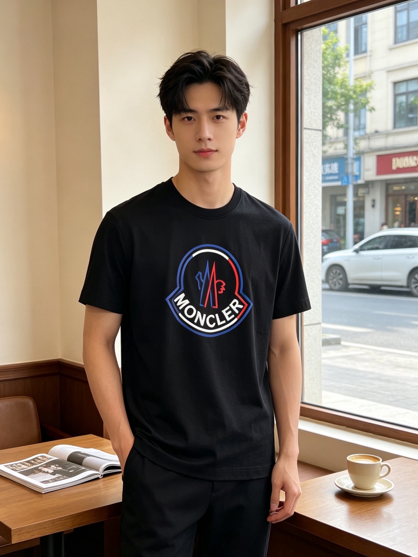 NO:847546,.Moncler's new and original men's casual short-sleeve, high-end customization, high version, fashionable and versatile imported fabrics, super soft and delicate to the touch, skin-friendly and comfortable to wear, high-end boutique, the upper body made by the factory is very good, a must-have item for men, complete with three standards, size M-4XL, new style, Moncler, T-shirt,19860909.Moncler蒙口砸锅卖铁都要上的新款新款原单男士休闲短袖 高端定制 高版本 时尚百搭爆款进口面料 手感超柔软细腻 穿着亲肤舒适 高端精品 代工厂精细做上身非常赞 男士必备单品 三标齐全 码数M-4XL砸锅卖铁上新款,,Moncler,T-shirt,,Men's clothing