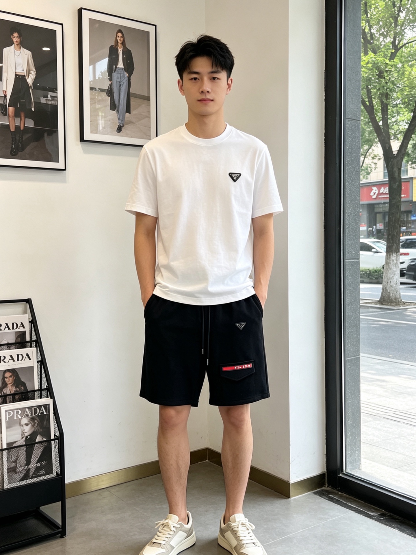 NO:842897,.Prada exclusively offers high-end versions of new casual shorts!  Custom-made fabrics at the counter are highly breathable and comfortable, with impeccable details and brand element design concepts, reflecting high quality. It feels delicate and soft!  It presents a casual cut and the upper body shape is awesome!  Size: M-3XL,,prada,prada,shorts,19860909.Prada普拉达独家专供新款休闲短裤高端版本！专柜定制面料 透气舒适度高,细节无可挑剔,品牌元素设计理念,体现高品质.手感细腻柔软！呈现休闲裁剪,上身版型超赞！码数:M-3XL,,prada,prada,shorts,,Men's clothing