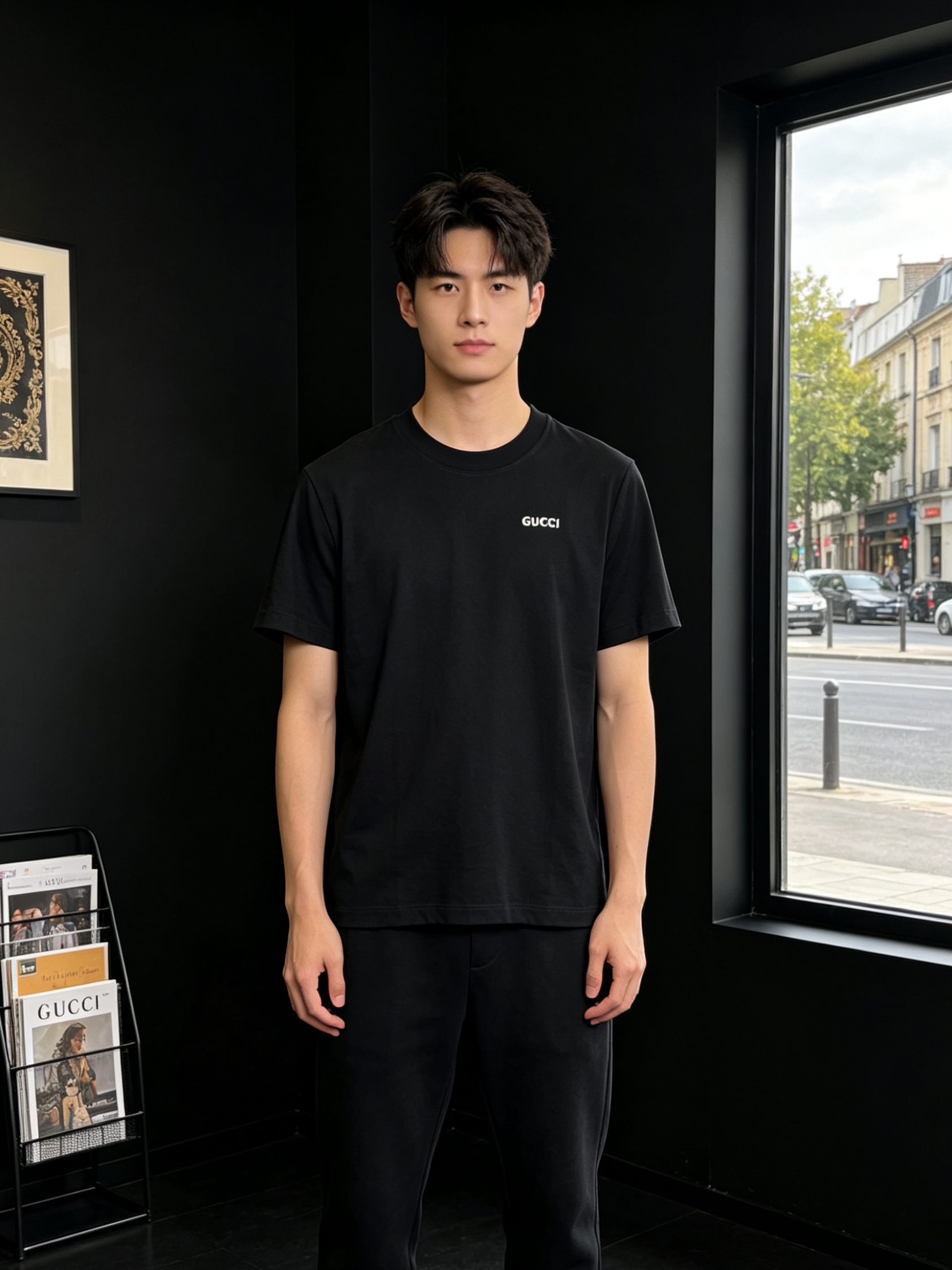 NO:916677,.Gucci Gucci is a must-have new model. Original men's casual short sleeves. High-end customization. High-end version. Fashionable and versatile imported fabrics. Super soft and delicate feel. Skin-friendly and comfortable to wear. High-end boutique. The upper body is finely made by the factory. It is a must-have item for men. Three complete standards. Size: M-3XL,, gucci, gucci, T-shirt,19860909.Gucci古驰砸锅卖铁都要上的新款新款原单男士休闲短袖 高端定制 高端版本 时尚百搭爆款进口面料 手感超柔软细腻 穿着亲肤舒适 高端精品 代工厂精细做上身非常赞 男士必备单品 三标齐全 码数M-3XL,,gucci,gucci,T-shirt,,Men's clothing