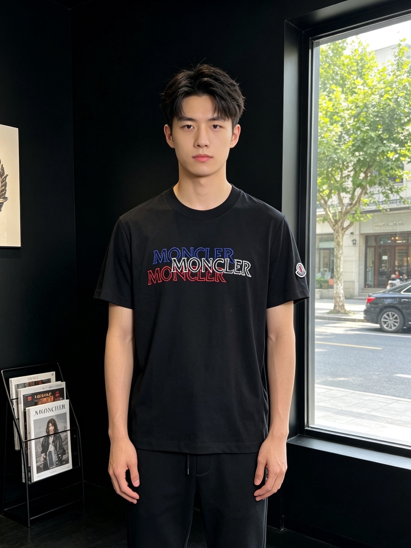 NO:847517,.Moncler's new and original men's casual short-sleeve, high-end customization, high-end version, fashionable and versatile imported fabrics, super soft and delicate to the touch, skin-friendly and comfortable to wear, high-end boutique, the upper body made by the factory is very good, a must-have item for men, complete with three standards, size M-3XL, new style, Moncler, T-shirt,19860909.Moncler蒙口砸锅卖铁都要上的新款新款原单男士休闲短袖 高端定制 高端版本 时尚百搭爆款进口面料 手感超柔软细腻 穿着亲肤舒适 高端精品 代工厂精细做上身非常赞 男士必备单品 三标齐全 码数M-3XL砸锅卖铁上新款,,Moncler,T-shirt,,Men's clothing