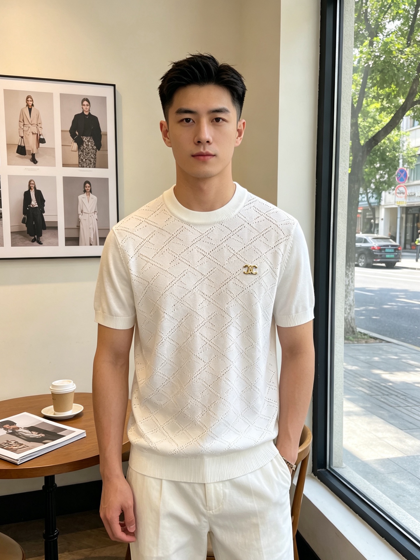 NO:917667,.CELINE Celine’s new and popular men’s casual short-sleeved original items. High-end customization. High version. Fashionable and versatile imported fabrics. Super soft and delicate feel. Skin-friendly and comfortable to wear. High-end boutique. The upper body is finely made by the factory. A must-have item for men. Complete with three standards. Size M-3XL,,celine,celine,T-shirt,19860909.CELINE赛琳砸锅卖铁都要上的新款新款原单男士休闲短袖 高端定制 高版本 时尚百搭爆款进口面料 手感超柔软细腻 穿着亲肤舒适 高端精品 代工厂精细做上身非常赞 男士必备单品 三标齐全 码数M-3XL,,celine,celine,T-shirt,,Men's clothing