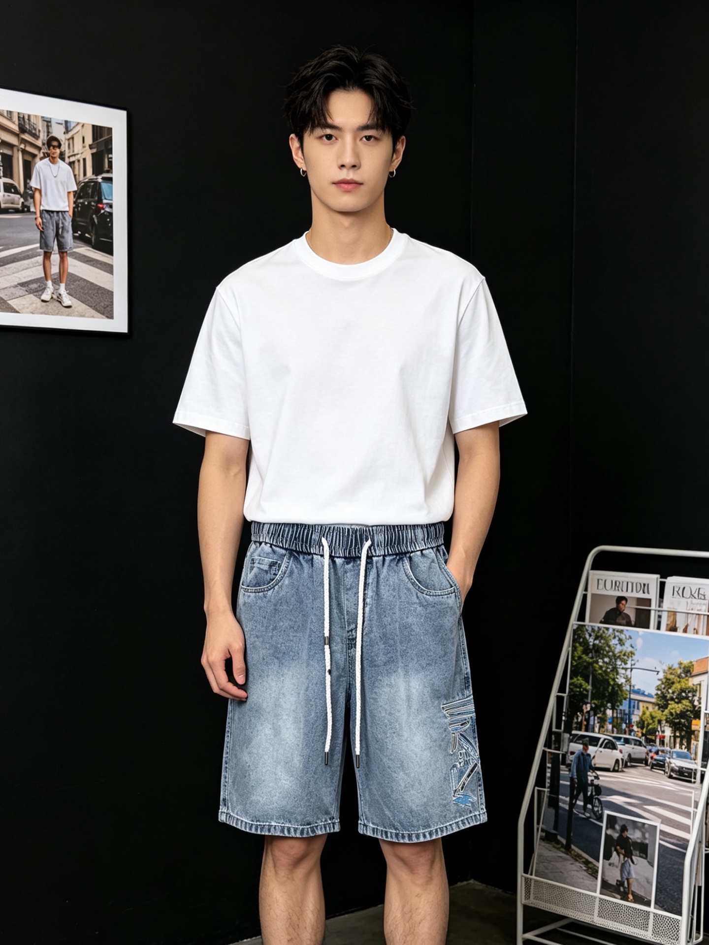 NO:917616,.OFF-WHITE is the new casual denim shorts that everyone must buy. High-end version of denim elastic waist drawstring shorts!  Custom-made fabrics at the counter are highly breathable and comfortable, with impeccable details and brand element design concepts, reflecting high quality. It feels delicate and soft!  It presents a casual cut and the upper body shape is awesome!  Size:M-3XL,,off white,shorts,19860909.OFF-WHITE砸锅卖铁都要上的新款新款休闲牛仔短裤 牛仔松紧腰抽绳短裤高端版本！专柜定制面料 透气舒适度高,细节无可挑剔,品牌元素设计理念,体现高品质.手感细腻柔软！呈现休闲裁剪,上身版型超赞！码数:M-3XL,,off white,shorts,,Men's clothing