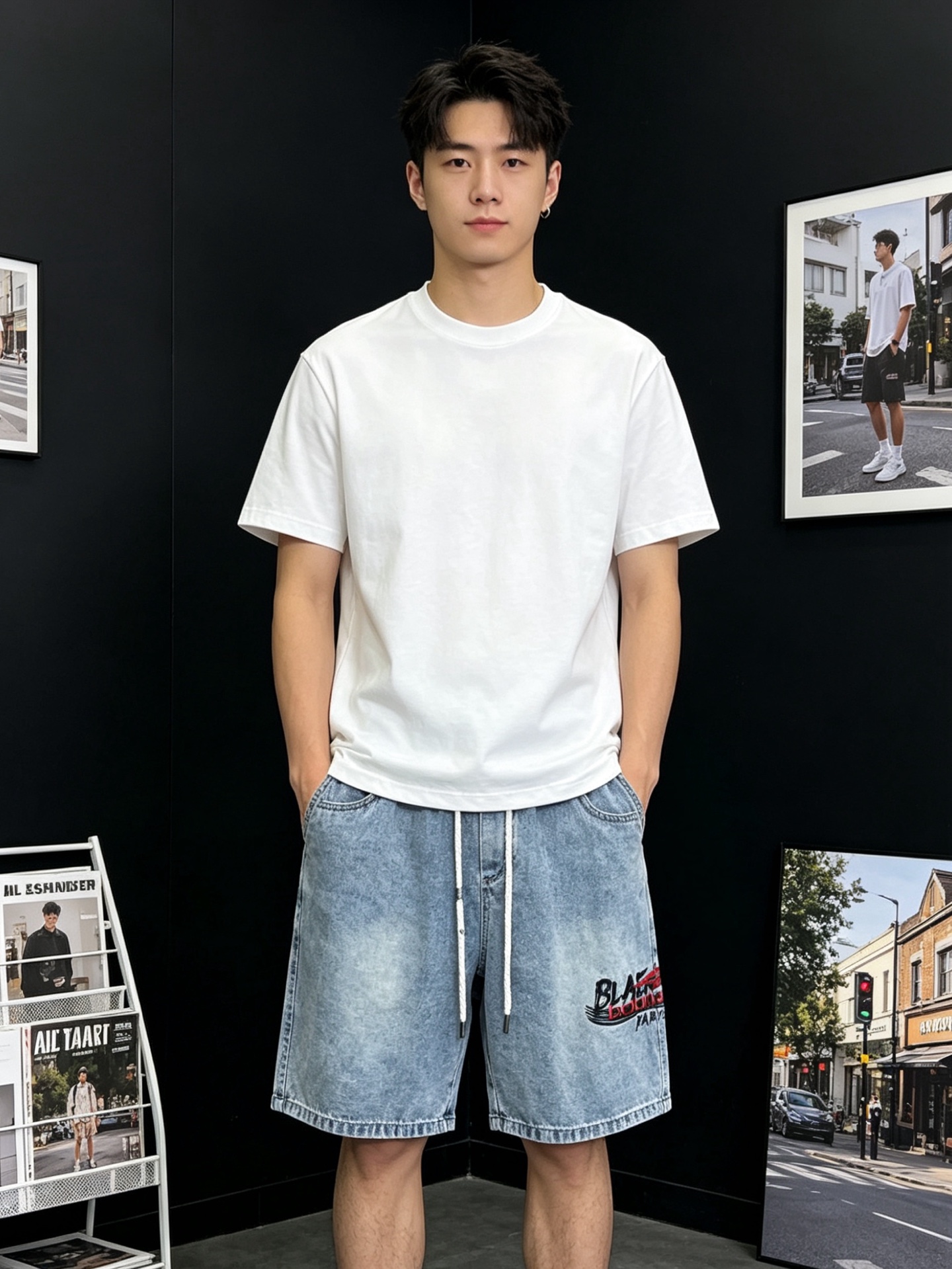 NO:917689,.Balenciaga’s new casual denim shorts are a high-end version!  Custom-made fabrics at the counter are highly breathable and comfortable, with impeccable details and brand element design concepts, reflecting high quality. It feels delicate and soft!  It presents a casual cut and the upper body shape is awesome!  Size: M-3XL,,balenciaga,balenciaga,shorts,19860909.Balenciaga巴黎世家砸锅卖铁都要上的新款新款休闲牛仔短裤 高端版本！专柜定制面料 透气舒适度高,细节无可挑剔,品牌元素设计理念,体现高品质.手感细腻柔软！呈现休闲裁剪,上身版型超赞！码数:M-3XL,,balenciaga,balenciaga,shorts,,Men's clothing
