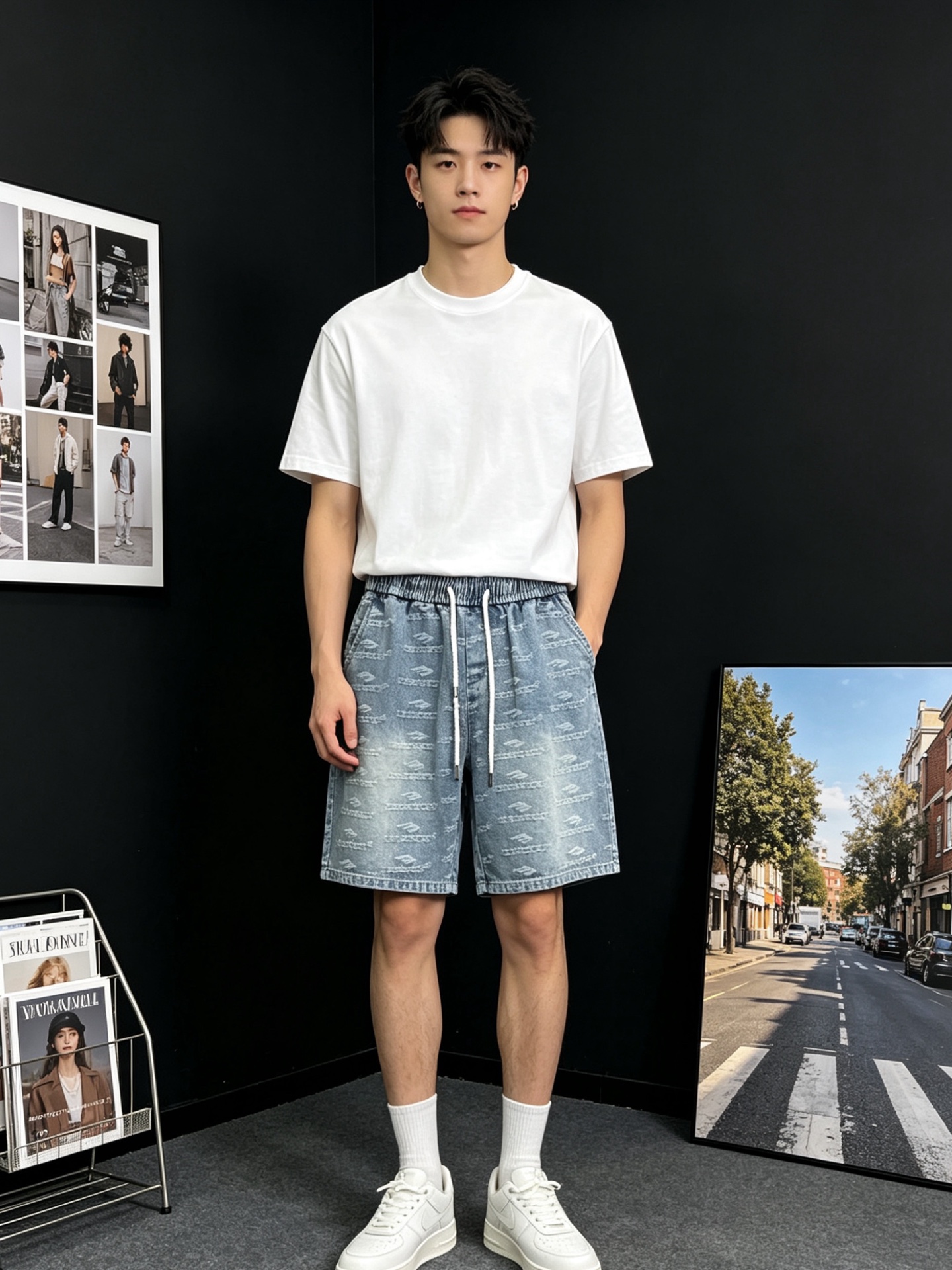 NO:847586,.Balenciaga exclusively offers new casual denim shorts, a high-end version!  Custom-made fabrics at the counter are highly breathable and comfortable, with impeccable details and brand element design concepts, reflecting high quality. It feels delicate and soft!  It presents a casual cut and the upper body shape is awesome!  Size: M-3XL,,balenciaga,balenciaga,shorts,19860909.Balenciaga巴黎世家独家专供新款休闲牛仔短裤 高端版本！专柜定制面料 透气舒适度高,细节无可挑剔,品牌元素设计理念,体现高品质.手感细腻柔软！呈现休闲裁剪,上身版型超赞！码数:M-3XL,,balenciaga,balenciaga,shorts,,Men's clothing