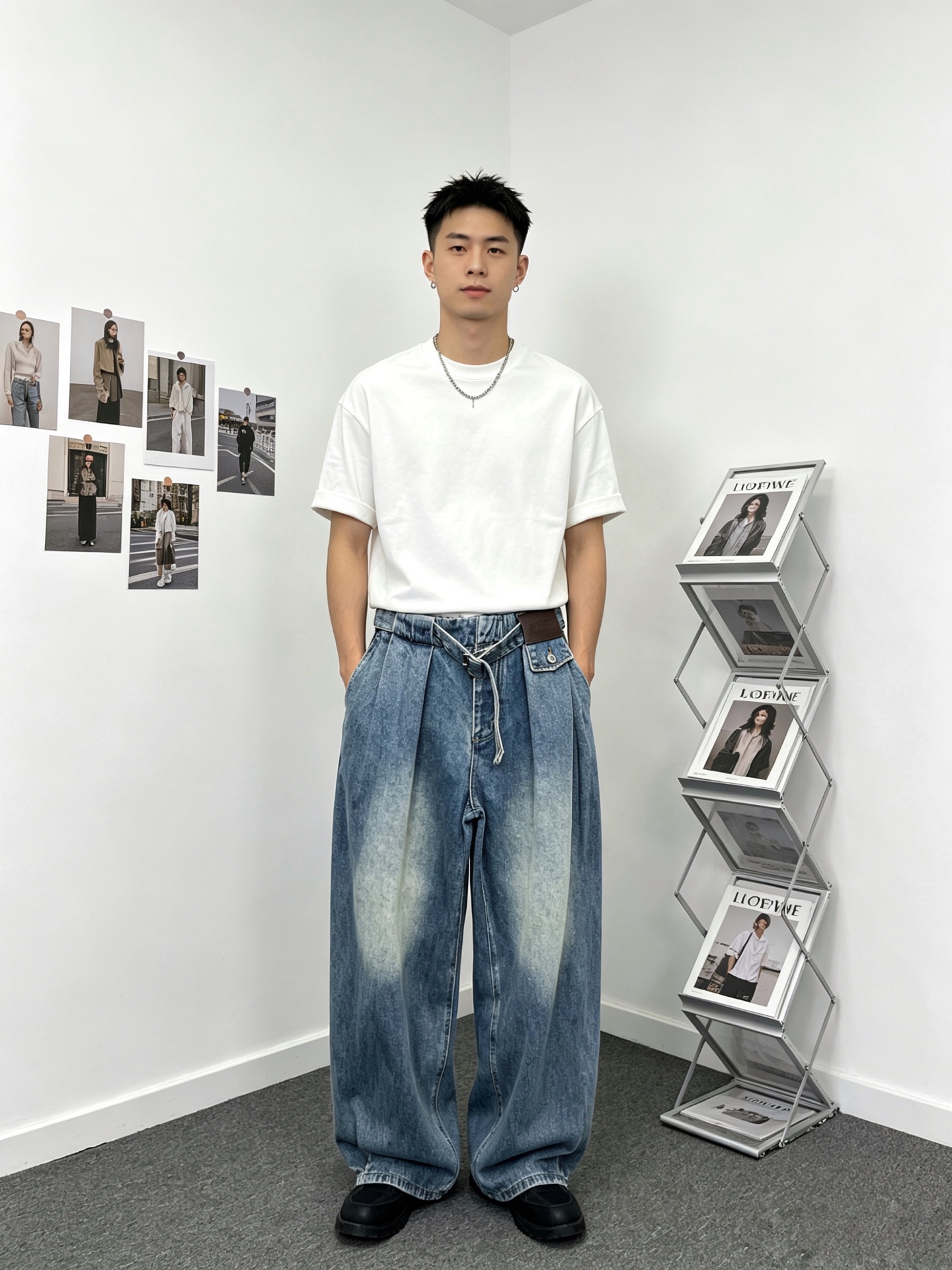 NO:917621,.LOEWE is a must-have new model of original men's casual denim wide-leg pants. High-end customization. High-end version. Fashionable and versatile imported fabrics. Super soft and delicate feel. Skin-friendly and comfortable to wear. High-end boutique. The upper body is exquisitely made by the factory. A must-have item for men. Complete with three standards. Code number 44.46.48.50,,loewe,loewe,19860909.LOEWE罗意威砸锅卖铁都要上的新款新款原单男士休闲牛仔阔腿裤 高端定制 高端版本 时尚百搭爆款进口面料 手感超柔软细腻 穿着亲肤舒适 高端精品 代工厂精细做上身非常赞 男士必备单品 三标齐全 码数44.46.48.50,,loewe,loewe,,Men's clothing