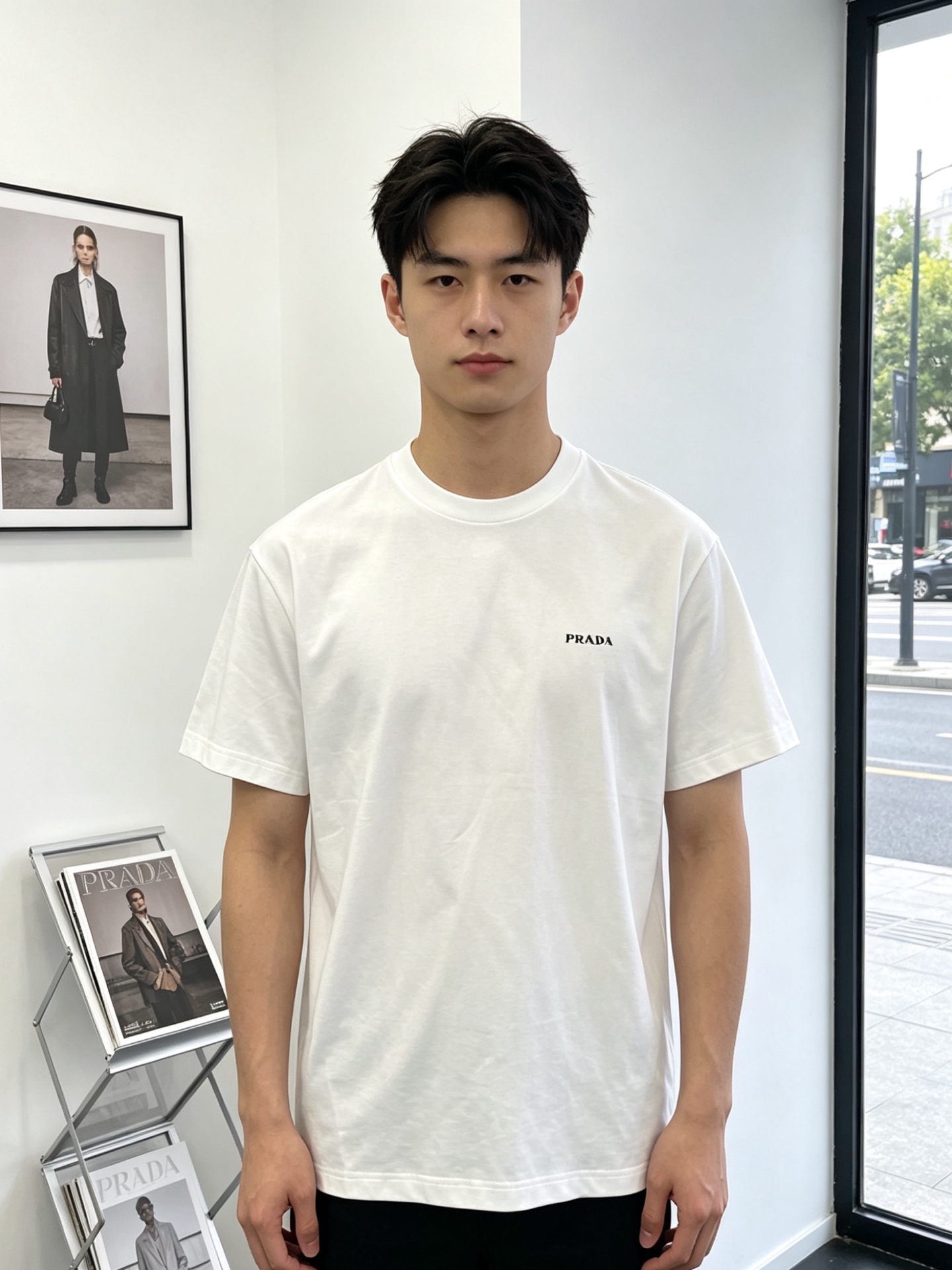 NO:917713,.Prada's new and popular men's casual short-sleeved original model, high-end customization, high-end version, fashionable and versatile imported fabrics, super soft and delicate to the touch, skin-friendly and comfortable to wear, high-end boutique, the upper body is exquisitely made by the OEM, a must-have item for men, complete with three standards, size S-XL, prada, prada, T-shirt,19860909.Prada普拉达砸锅卖铁都要上的新款新款原单男士休闲短袖 高端定制 高端版本 时尚百搭爆款进口面料 手感超柔软细腻 穿着亲肤舒适 高端精品 代工厂精细做上身非常赞 男士必备单品 三标齐全 码数S-XL,,prada,prada,T-shirt,,Men's clothing