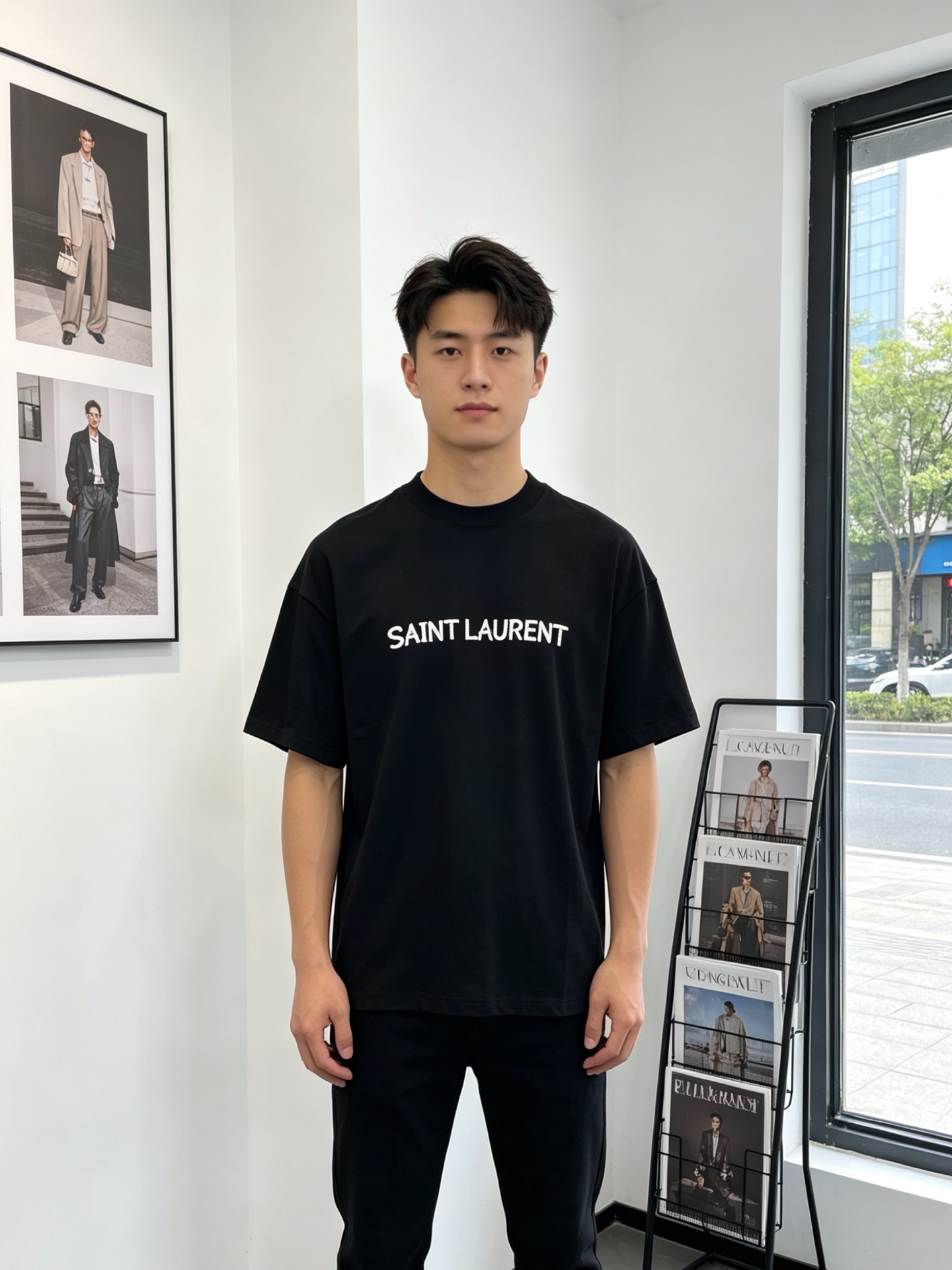 NO:917679,.SAINT LAURENT's new and original men's casual short-sleeve, high-end customization, high-end version, fashionable and versatile imported fabrics, super soft and delicate to the touch, skin-friendly and comfortable to wear, high-end boutique, exquisite upper body made by the factory, very good, a must-have item for men, complete with three standards, size M-3XL,, saint laurent, saint laurent, T-shirt,19860909.SAINT LAURENT圣罗兰砸锅卖铁都要上的新款新款原单男士休闲短袖 高端定制 高端版本 时尚百搭爆款进口面料 手感超柔软细腻 穿着亲肤舒适 高端精品 代工厂精细做上身非常赞 男士必备单品 三标齐全 码数M-3XL,,saint laurent,saint laurent,T-shirt,,Men's clothing