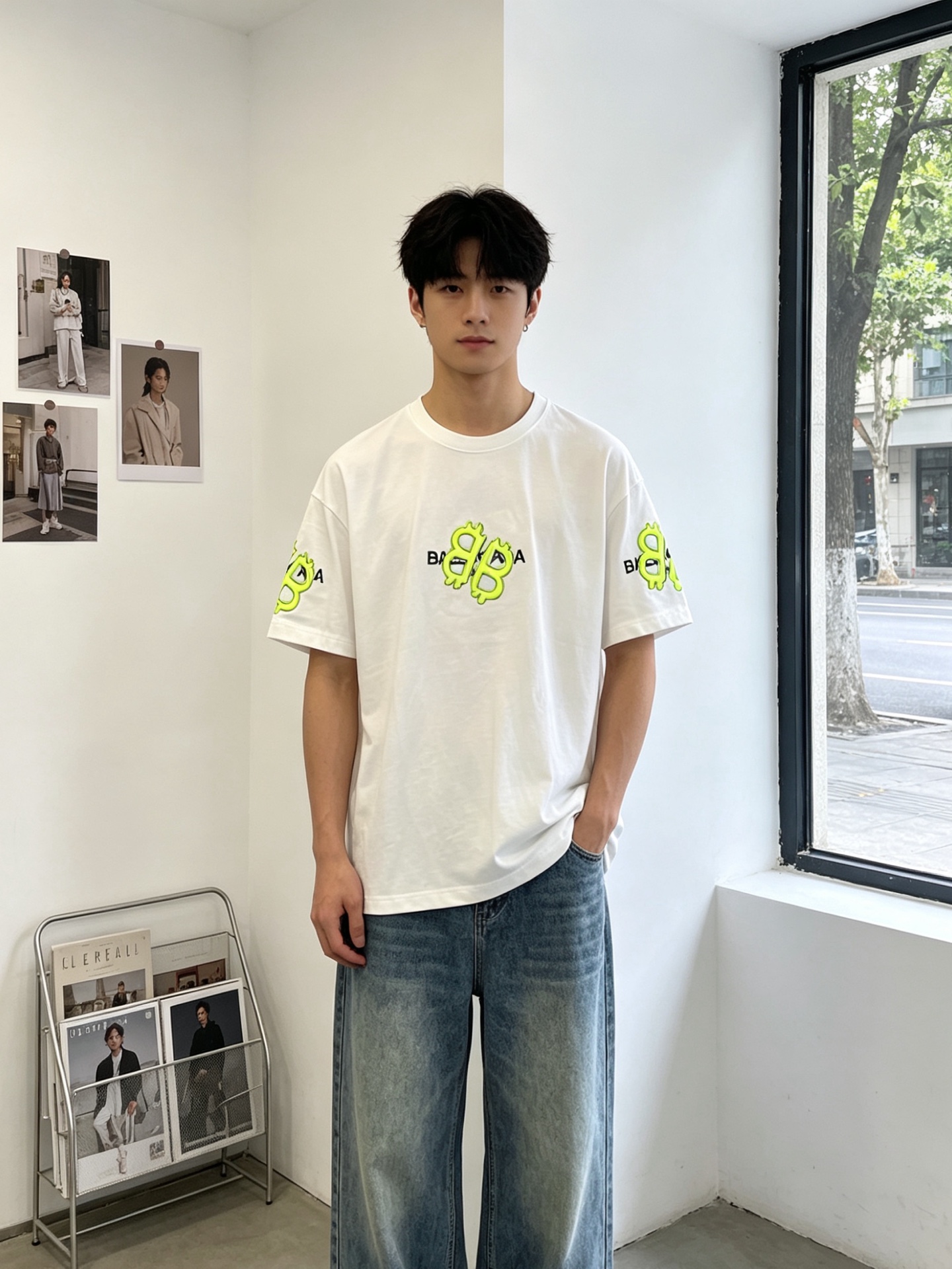 NO:868372,.Balenciaga's new and original men's casual short-sleeves are sold at all times. High-end customization. High-end version. Fashionable and versatile imported fabrics. Super soft and delicate feel. Skin-friendly and comfortable to wear. High-end boutique. The upper body is exquisitely made by the factory. A must-have item for men. Three standards are complete. Size M-3XL,,balenciaga,balenciaga,T-shirt,19860909.Balenciaga巴黎世家砸锅卖铁都要上的新款新款原单男士休闲短袖 高端定制 高端版本 时尚百搭爆款进口面料 手感超柔软细腻 穿着亲肤舒适 高端精品 代工厂精细做上身非常赞 男士必备单品 三标齐全 码数M-3XL,,balenciaga,balenciaga,T-shirt,,Men's clothing