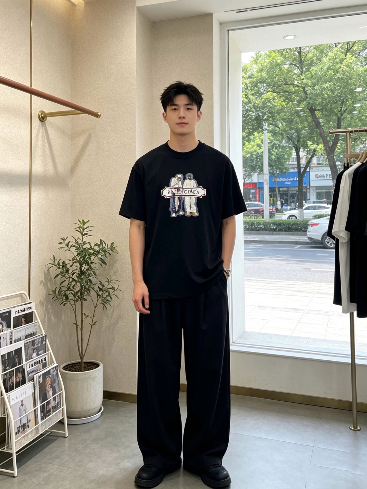 NO:874179,.Balenciaga's new and original men's casual short-sleeves are sold all over the world. High-end customization. High-end version. Fashionable and versatile imported fabrics. Super soft and delicate feel. Skin-friendly and comfortable to wear. High-end boutique. The upper body is exquisitely made by the factory. A must-have item for men. Three complete standards. Size M-4XL,,balenciaga,balenciaga,T-shirt,19860909.Balenciaga巴黎世家砸锅卖铁都要上的新款新款原单男士休闲短袖 高端定制 高端版本 时尚百搭爆款进口面料 手感超柔软细腻 穿着亲肤舒适 高端精品 代工厂精细做上身非常赞 男士必备单品 三标齐全 码数M-4XL,,balenciaga,balenciaga,T-shirt,,Men's clothing