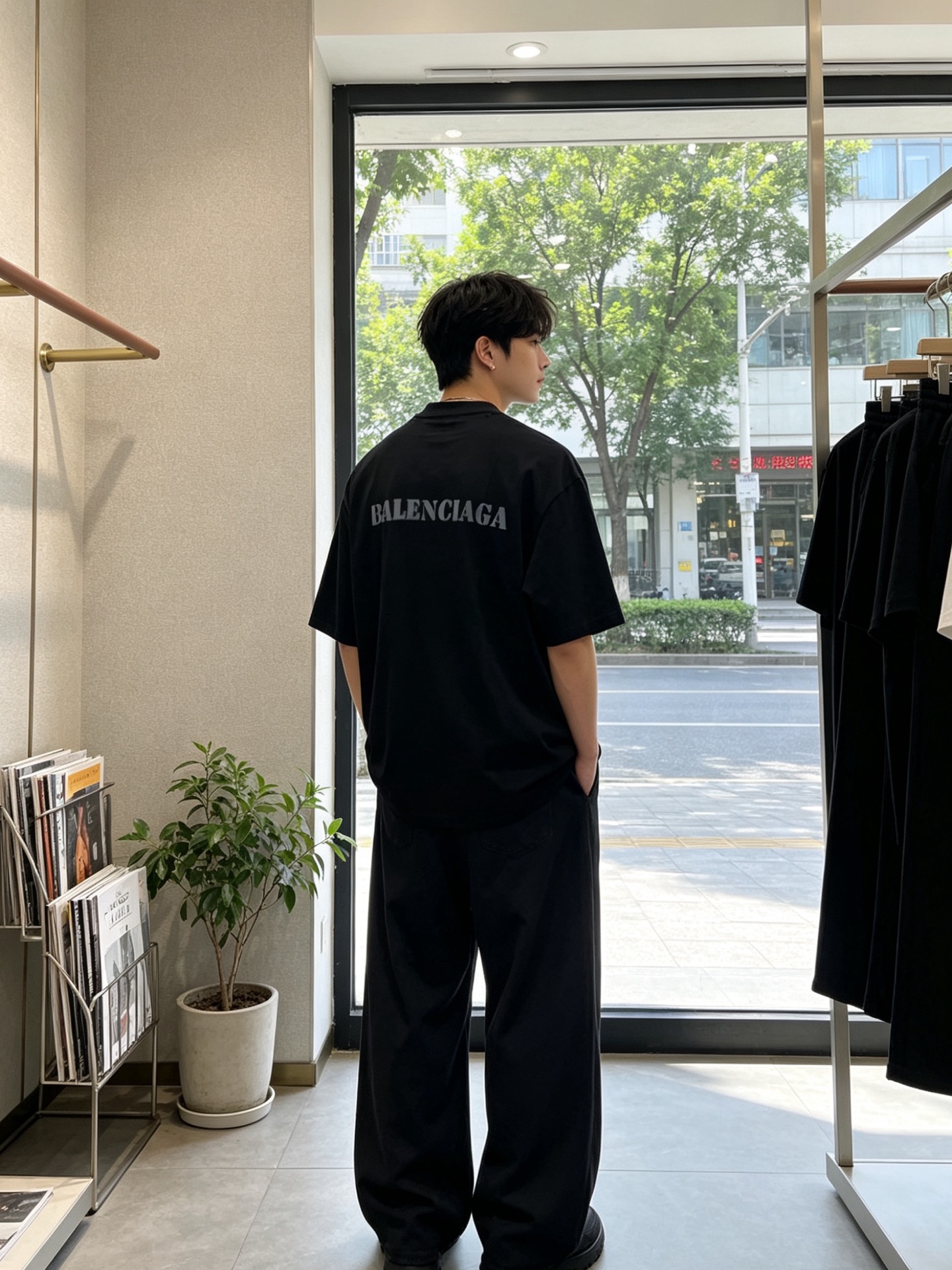 。Balenciaga巴黎世家💥砸锅卖铁都要上的新款新款原单男士休闲短袖 高端定制 高端版本 时尚百搭爆