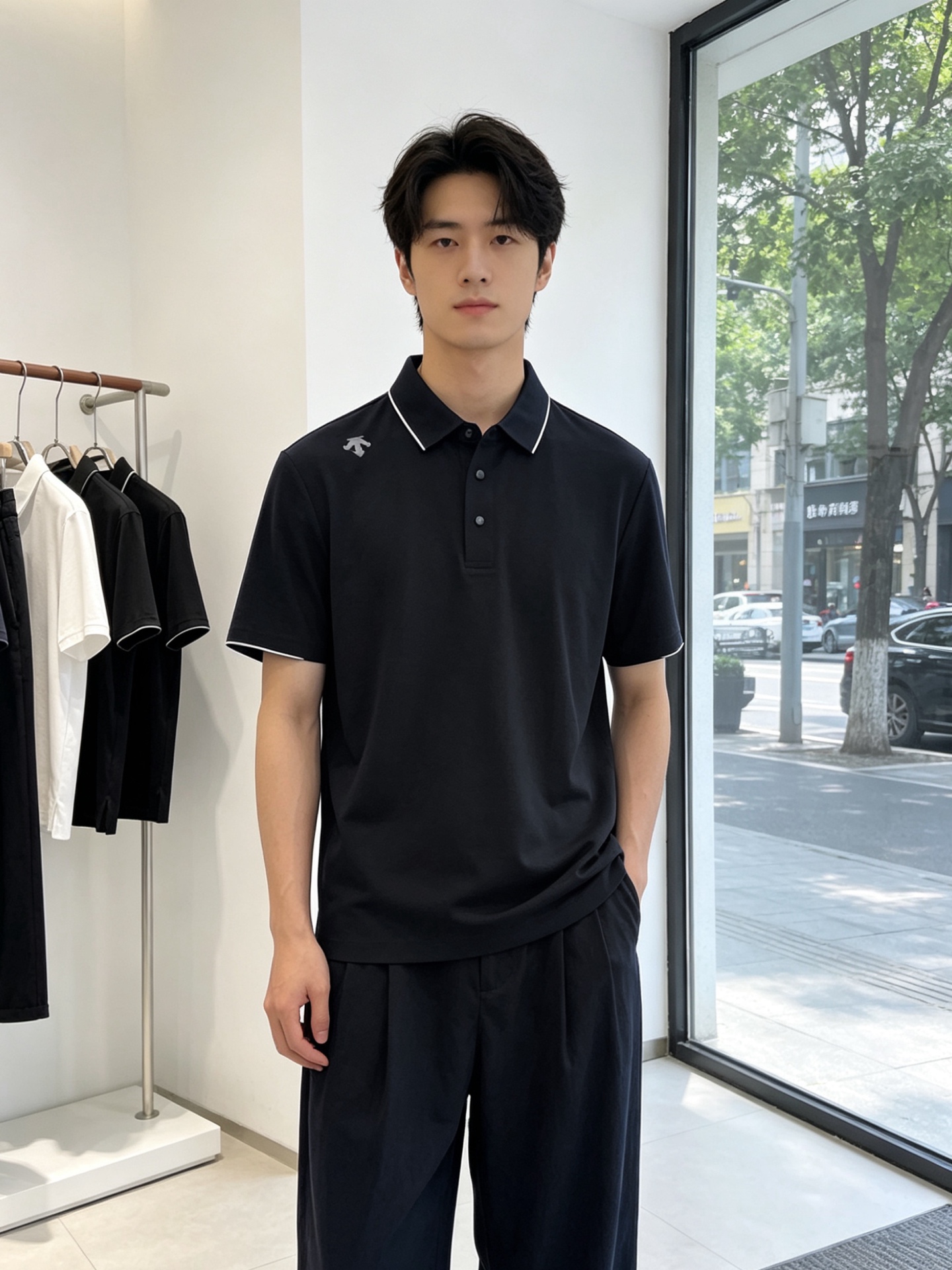 NO:874118,.DESCENTE is a must-have new style original men's casual short sleeves. High-end customization. High-end version. Fashionable and versatile imported fabrics. Super soft and delicate feel. Skin-friendly and comfortable to wear. High-end boutique. The upper body is exquisitely made by the OEM. A must-have item for men. Three complete standards. Size M-4XL, T-shirt.19860909.DESCENTE迪桑特砸锅卖铁都要上的新款新款原单男士休闲短袖 高端定制 高端版本 时尚百搭爆款进口面料 手感超柔软细腻 穿着亲肤舒适 高端精品 代工厂精细做上身非常赞 男士必备单品 三标齐全 码数M-4XL,,T-shirt,,Men's clothing