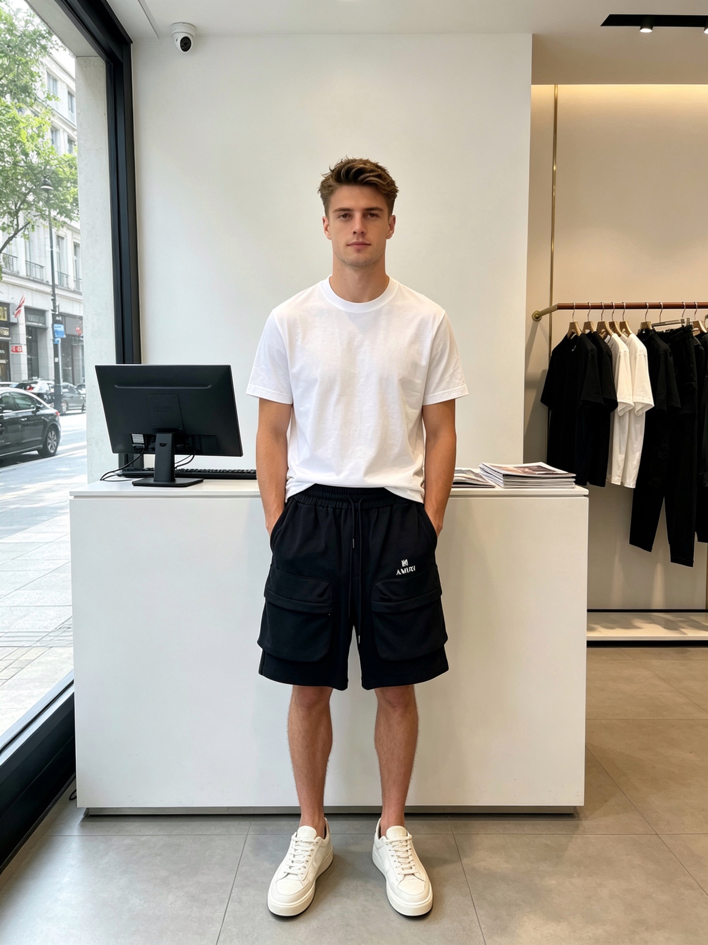 NO:848855,.AMIRI exclusively provides high-end customization of new original men's casual shorts. High-end version. Fashionable and versatile imported fabrics. Super soft and delicate feel. Skin-friendly and comfortable to wear. High-end boutique. The upper body is finely made by the factory. It is a must-have item for men. Complete with three standards. Size S-XL,,amiri,shorts,19860909.AMIRI独家专供新款原单男士休闲短裤高端定制 高端版本 时尚百搭爆款进口面料 手感超柔软细腻 穿着亲肤舒适 高端精品 代工厂精细做上身非常赞 男士必备单品 三标齐全 码数S-XL,,amiri,shorts,,Men's clothing