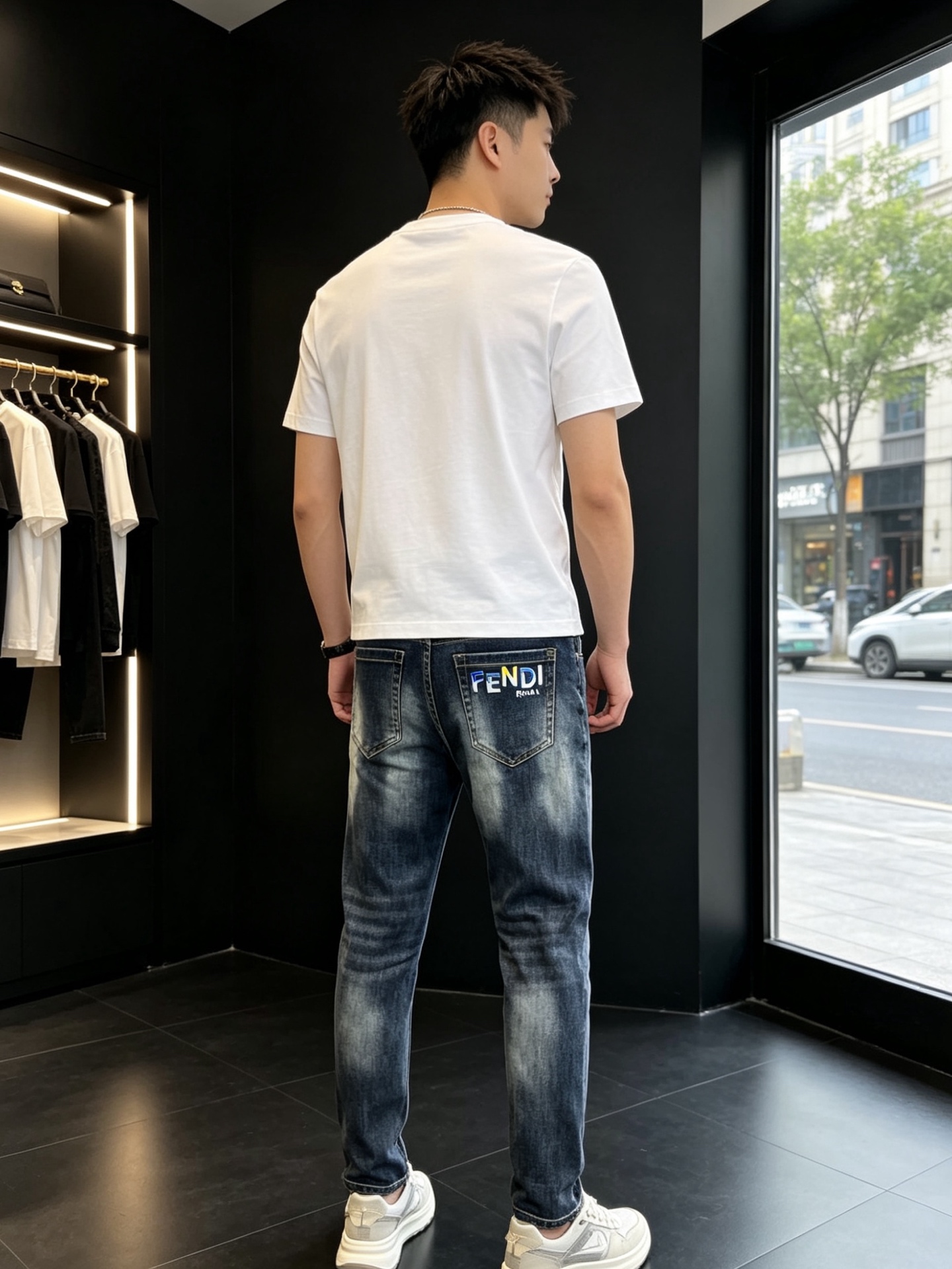 。FENDI芬迪💥砸锅卖铁都要上的新款新款休闲牛仔裤👖高端版本 专柜定制面料 透气舒适度高，细节无可挑剔