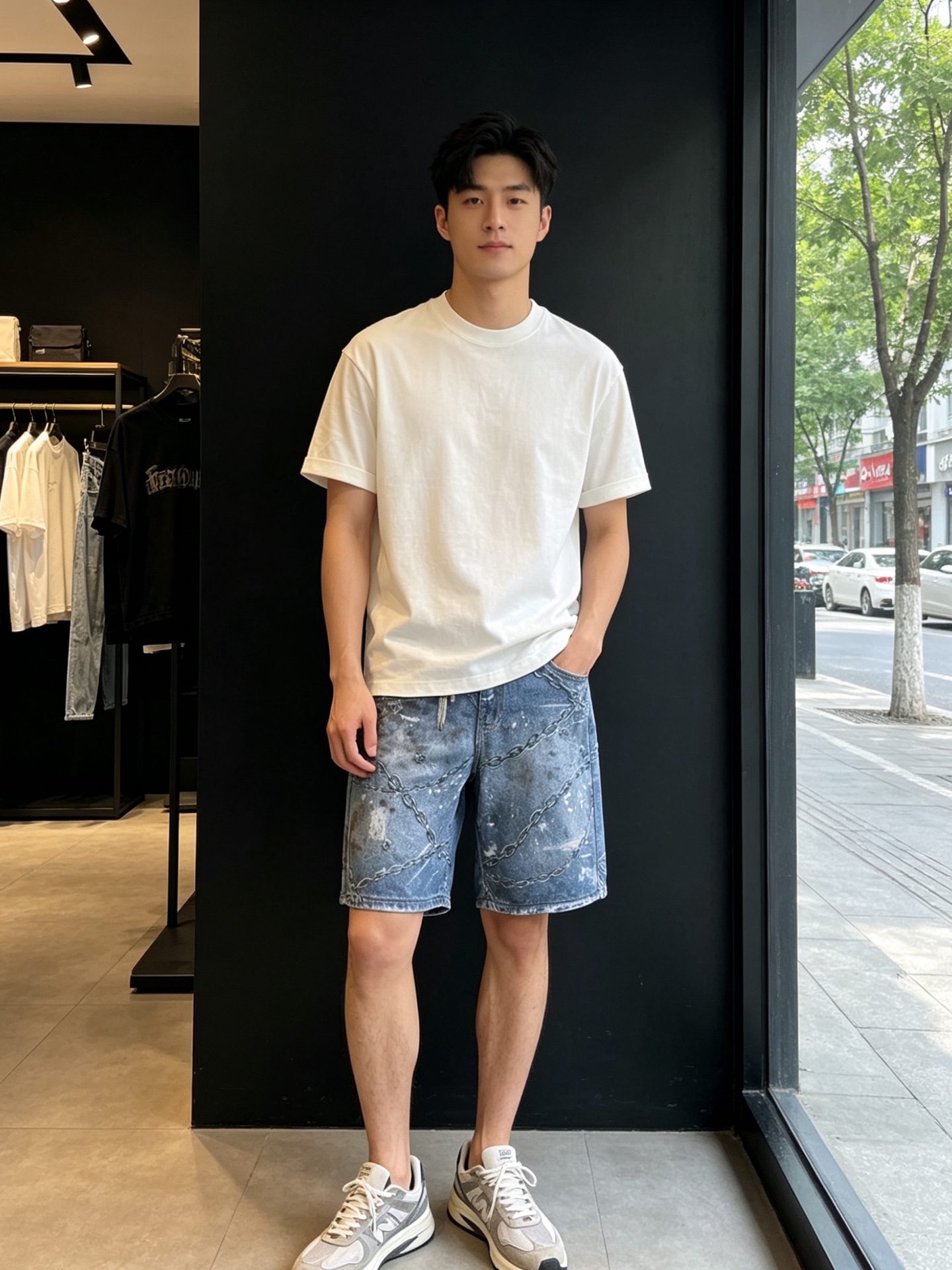 NO:917733,.Chrome hearts are the new casual denim shorts that everyone must buy. High-end version. Custom-made fabrics at the counter. Highly breathable and comfortable, with impeccable details. The brand element design concept reflects high quality. It feels delicate and soft!  It presents a casual cut and the upper body shape is awesome!  Size S-3XL,,chrome hearts,chrome hearts,shorts,19860909.Chrome hearts克罗心砸锅卖铁都要上的新款新款休闲牛仔短裤 高端版本 专柜定制面料 透气舒适度高,细节无可挑剔,品牌元素设计理念,体现高品质.手感细腻柔软！呈现休闲裁剪,上身版型超赞！码数S-3XL,,chrome hearts,chrome hearts,shorts,,Men's clothing
