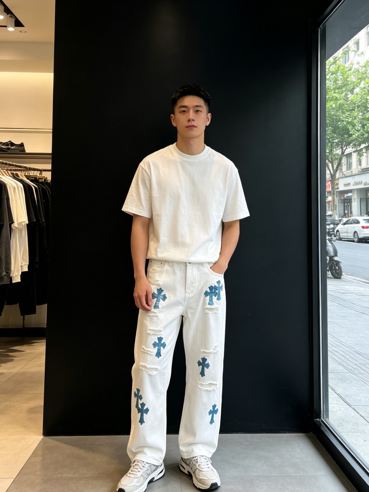 NO:868543,.Chrome Hearts is a high-end version of the new casual jeans that everyone will buy. Custom-made fabrics at the counter. Highly breathable and comfortable, with impeccable details. The brand element design concept embodies high quality. It feels delicate and soft!  It presents a casual cut and the upper body shape is awesome!  Code number 29-38 (no 37),,chrome hearts,chrome hearts,jeans,19860909.Chrome hearts克罗心砸锅卖铁都要上的新款新款休闲牛仔裤高端版本 专柜定制面料 透气舒适度高,细节无可挑剔,品牌元素设计理念,体现高品质.手感细腻柔软！呈现休闲裁剪,上身版型超赞！码数29-38（无37）,,chrome hearts,chrome hearts,jeans,,Men's clothing