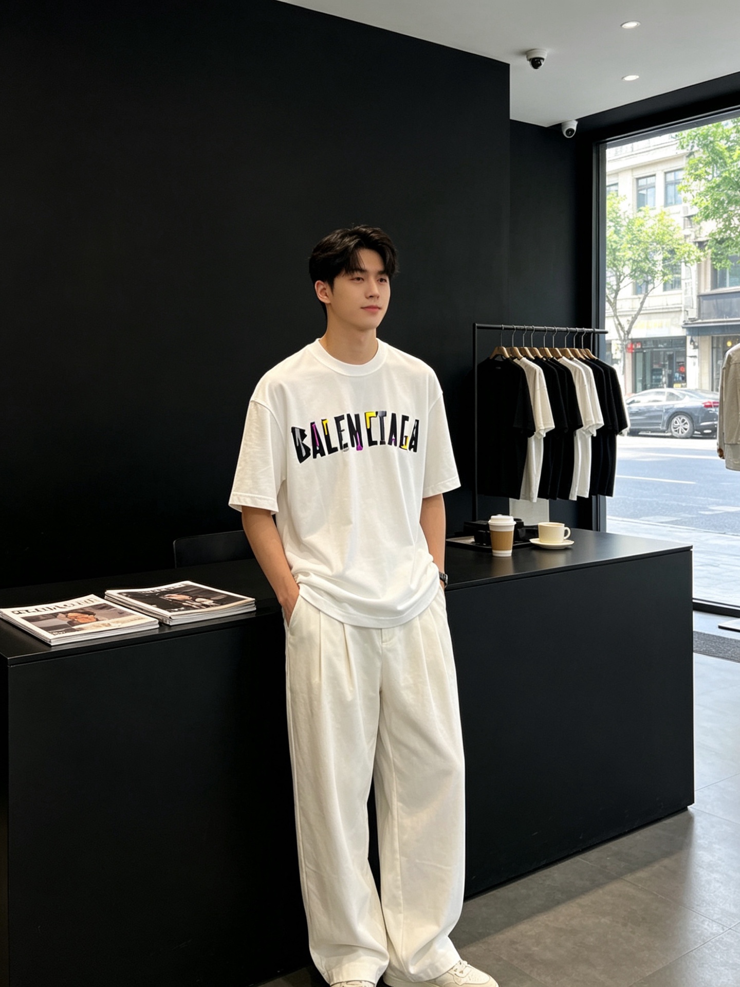NO:917745,.Balenciaga's new and original men's casual short-sleeves are sold at all times. High-end customization. High-end version. Fashionable and versatile imported fabrics. Super soft and delicate feel. Skin-friendly and comfortable to wear. High-end boutique. The upper body is finely made by the factory. It is a must-have item for men. Three standards are complete. Size S-3XL,,balenciaga,balenciaga,T-shirt,19860909.Balenciaga巴黎世家砸锅卖铁都要上的新款新款原单男士休闲短袖 高端定制 高端版本 时尚百搭爆款进口面料 手感超柔软细腻 穿着亲肤舒适 高端精品 代工厂精细做上身非常赞 男士必备单品 三标齐全 码数S-3XL,,balenciaga,balenciaga,T-shirt,,Men's clothing