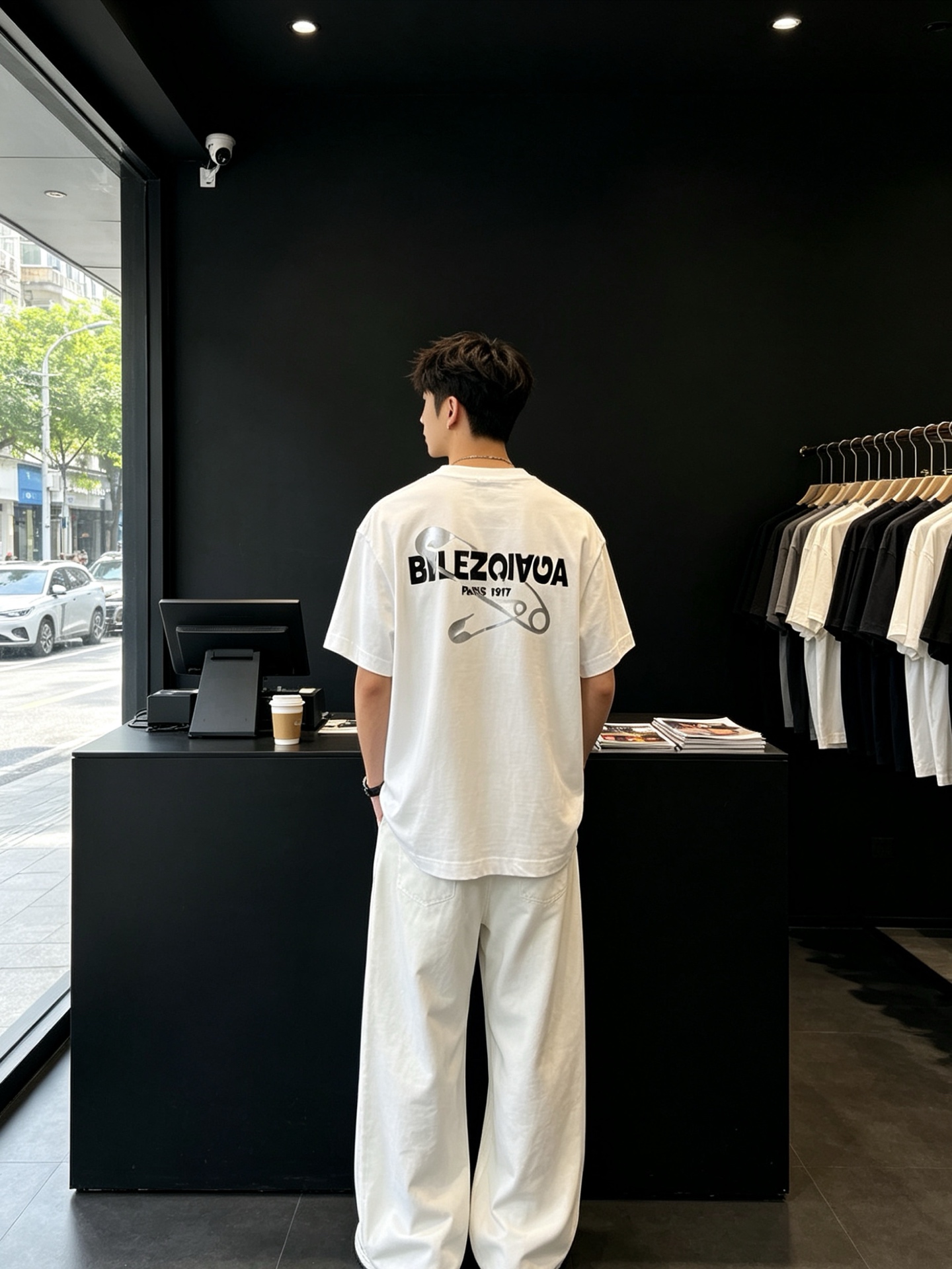 。Balenciaga巴黎世家💥砸锅卖铁都要上的新款新款原单男士休闲短袖 高端定制 高端版本 时尚百搭爆