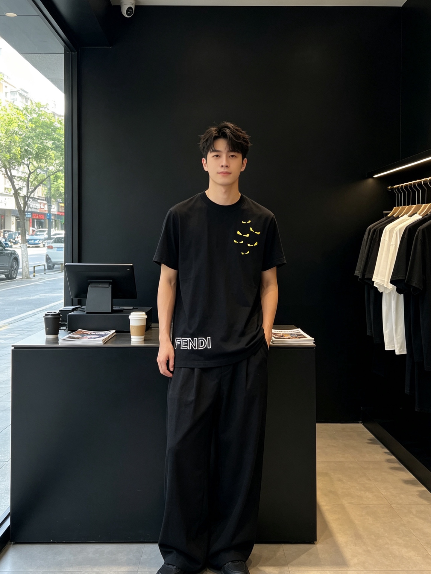 。FENDI芬迪💥砸锅卖铁都要上的新款新款原单男士休闲短袖 高端定制 高版本 时尚百搭爆款⚠️⚠️✨✨进