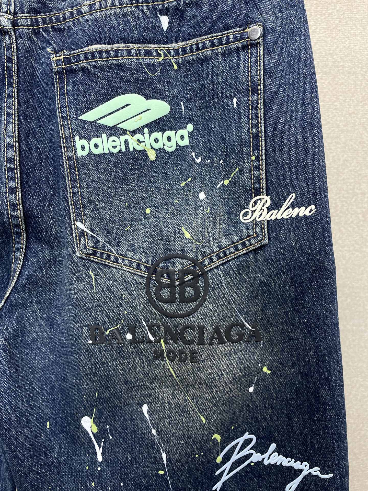 。Balenciaga巴黎世家💥砸锅卖铁都要上的新款新款 休闲牛仔裤👖高端版本！专柜定制面料 透气舒适度